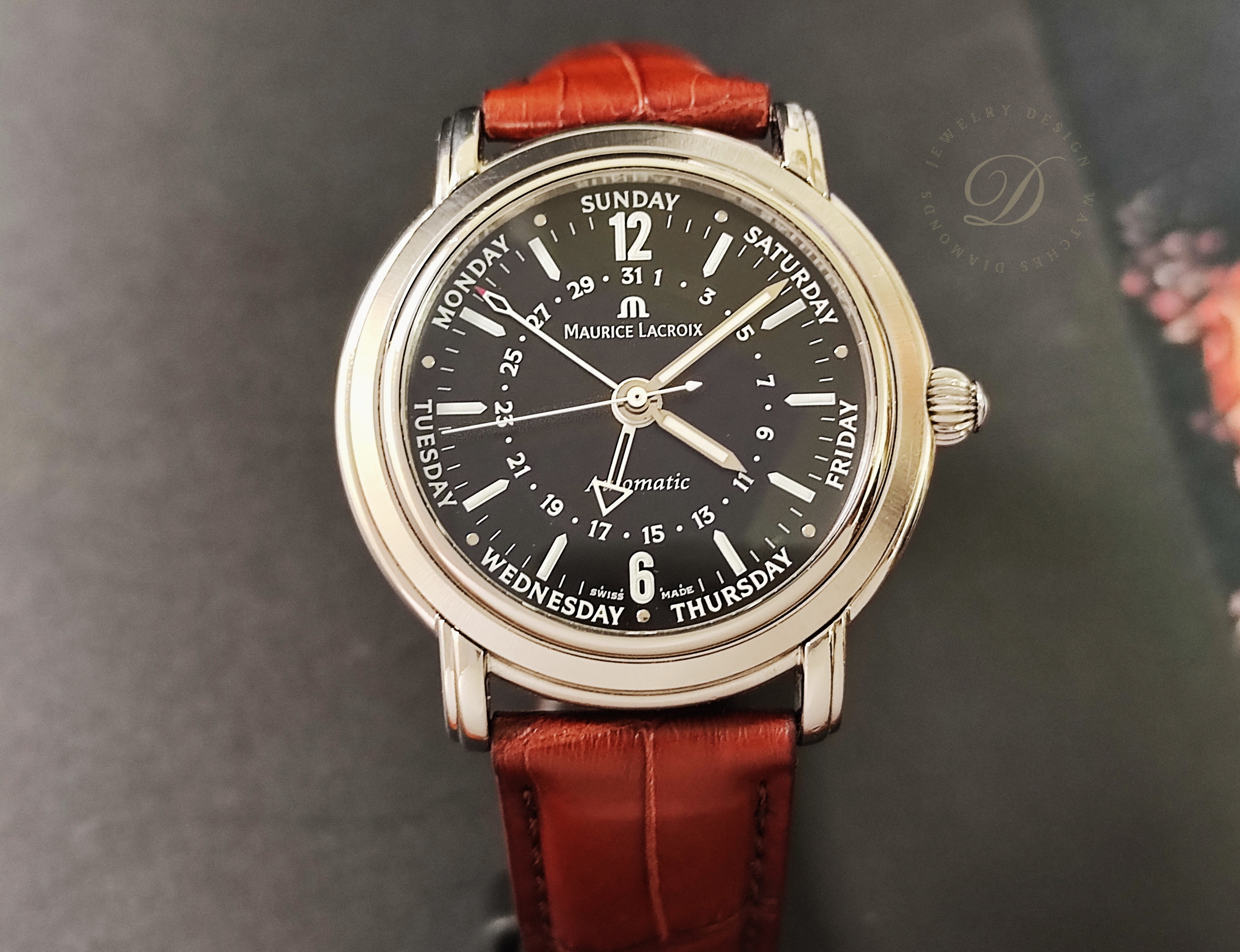 艾美 五針同軸 自動上鍊 錶徑40mm 機械錶~原廠盒單 MAURICE LACROIX