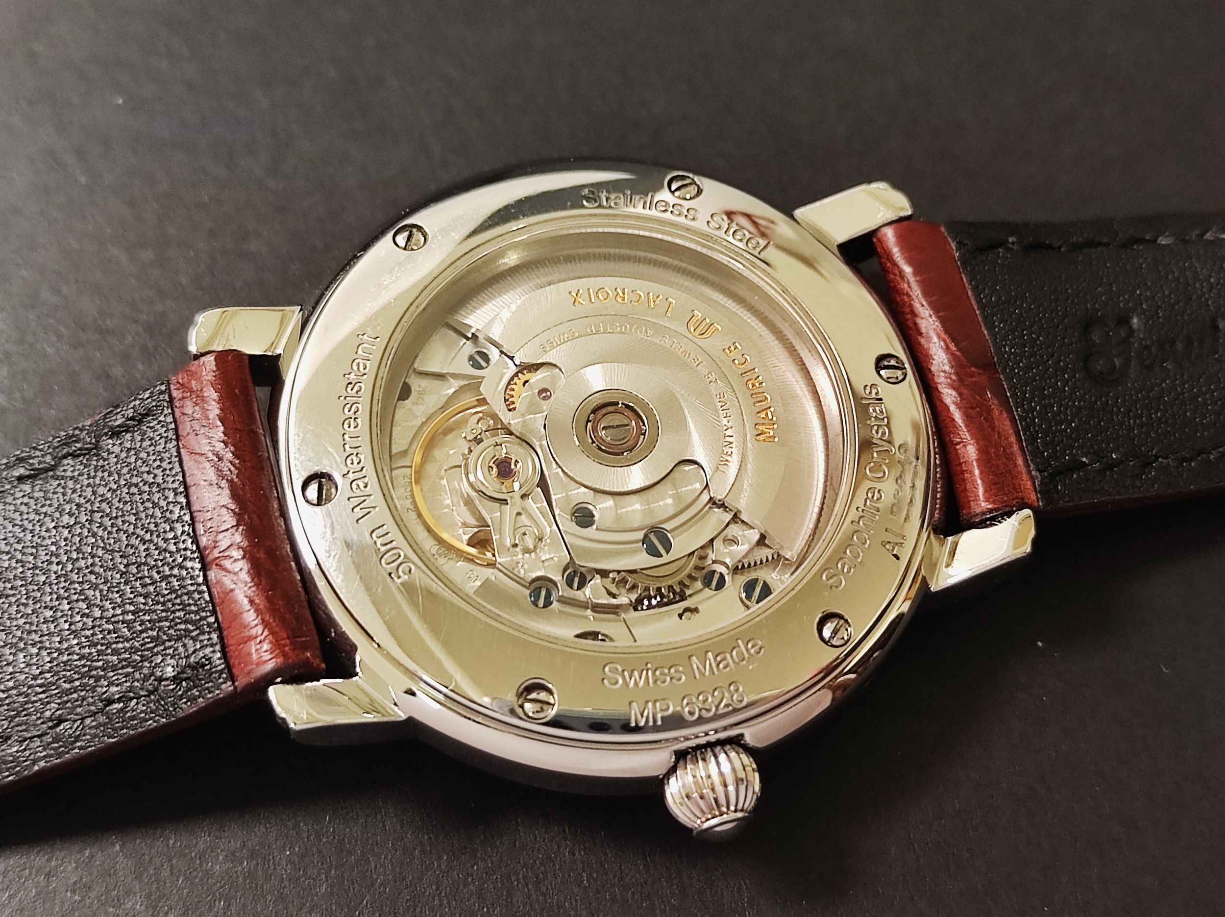 艾美 五針同軸 自動上鍊 錶徑40mm 機械錶~原廠盒單 MAURICE LACROIX 5