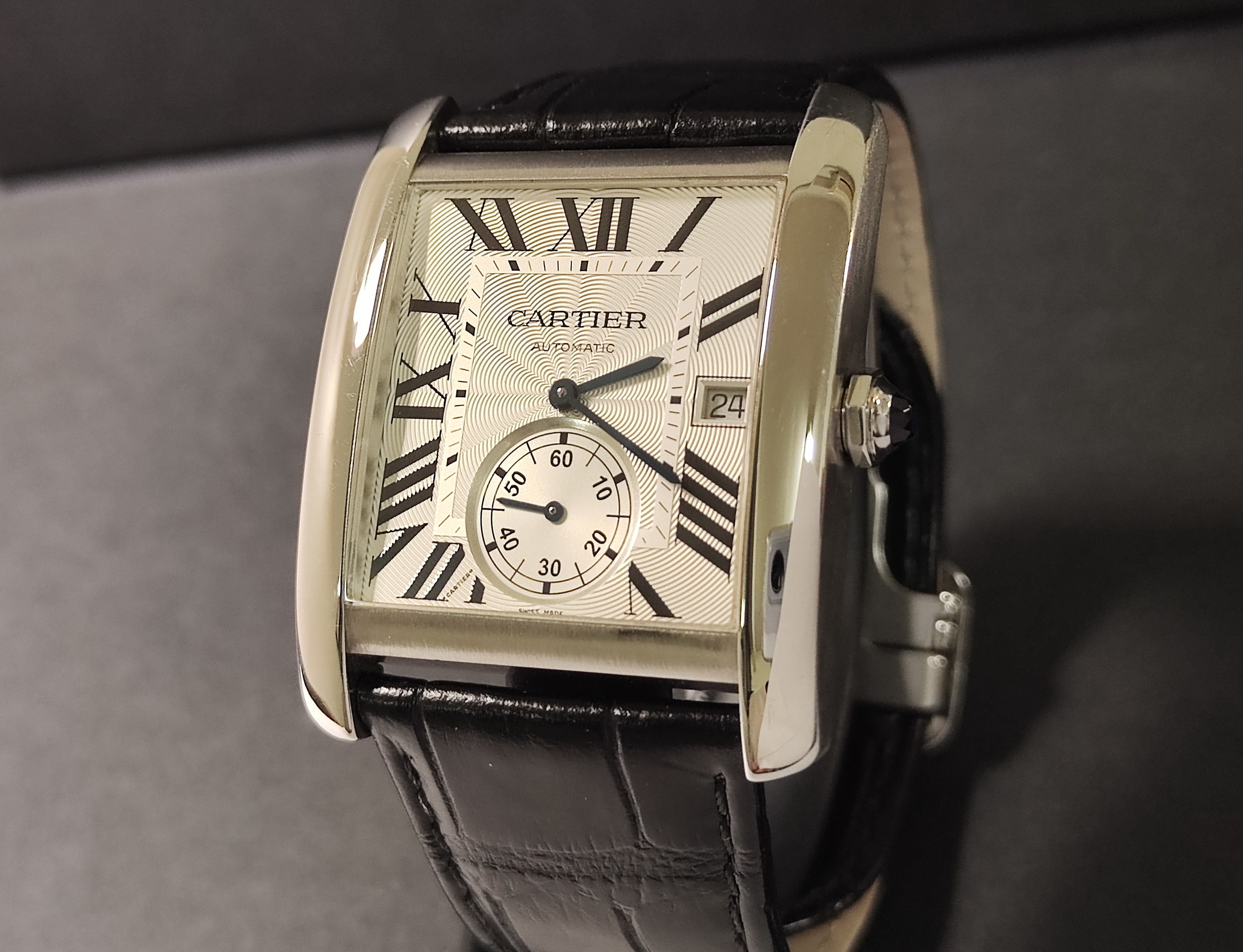 CARTIER 卡地亞 Tank MC 坦克系列 大型錶徑 自動上鍊 羅馬數字~原廠盒單