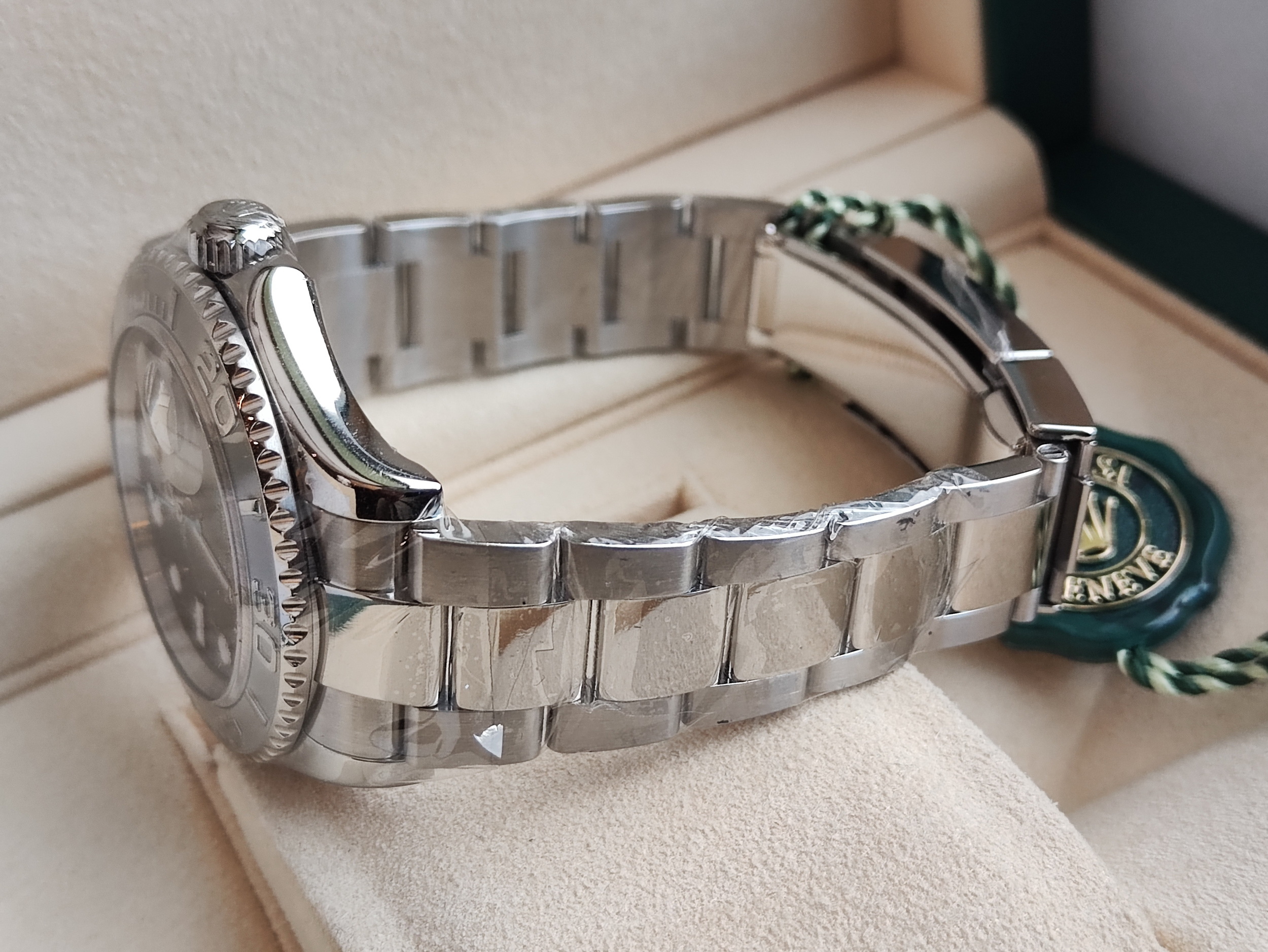 勞力士 126622 遊艇名仕 灰色面盤 錶徑40mm 藍色秒針 自動上鍊 Yacht-Master 鉑金錶圈~原廠盒單 原廠保固至2027 4