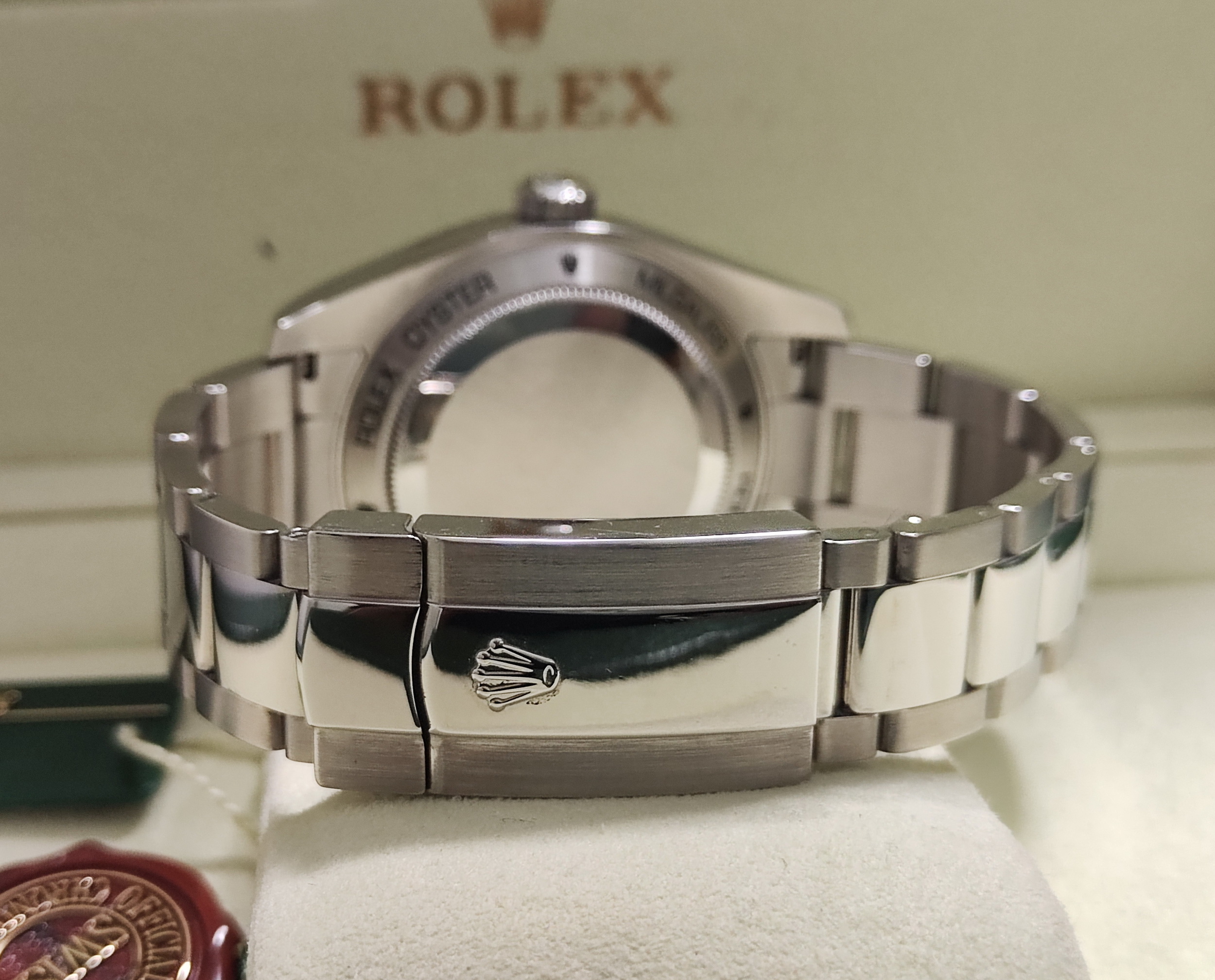 勞力士 Milgauss 高抗磁 116400 錶徑40mm 自動上鍊 橘色閃電針 116400GV~原廠盒單 2013 8