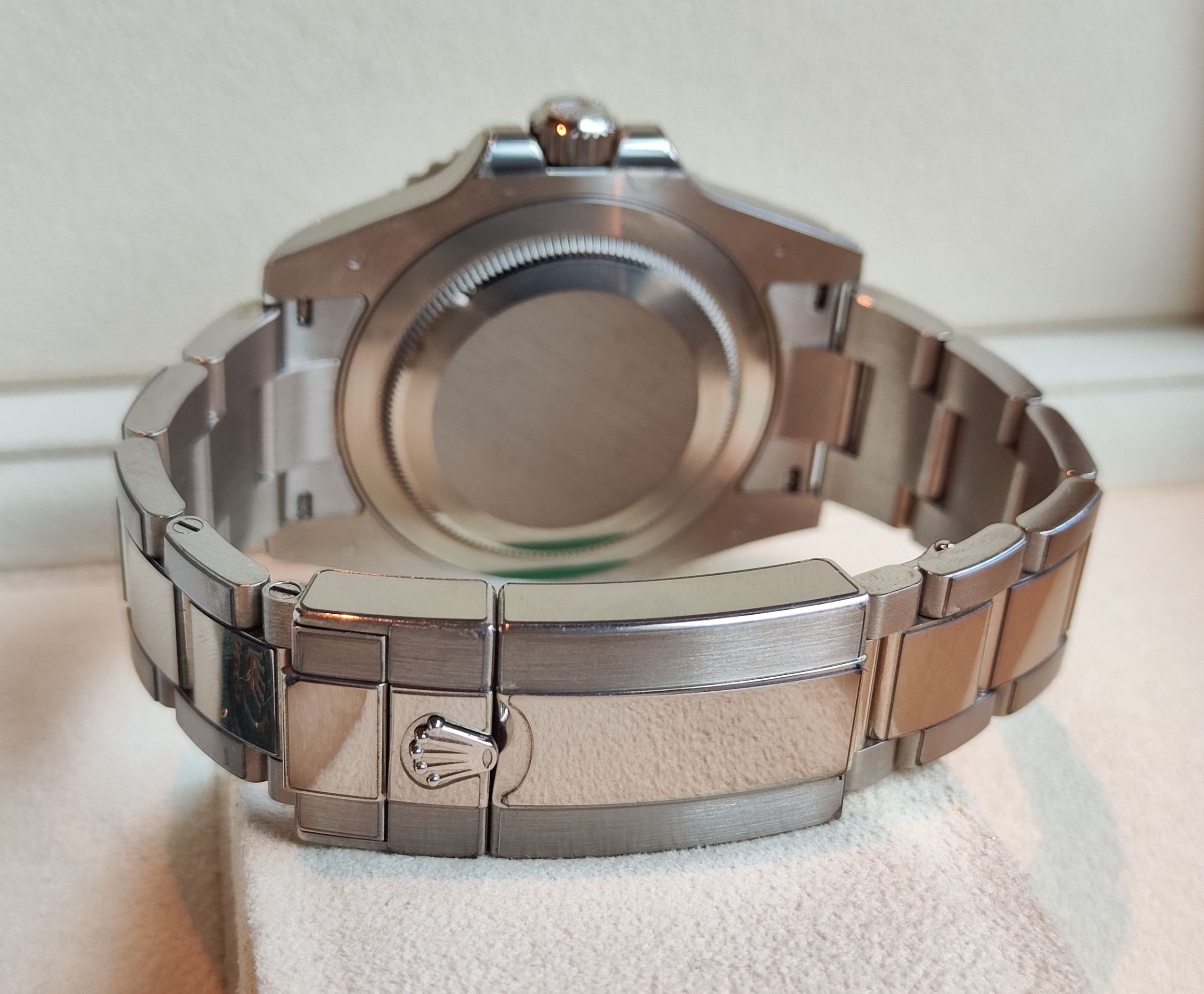 勞力士 126719 白金 隕石面 紅藍圈 百事圈 錶徑40mm 兩地時間 GMT 雙色陶瓷圈 近新~原廠盒單 2024 8