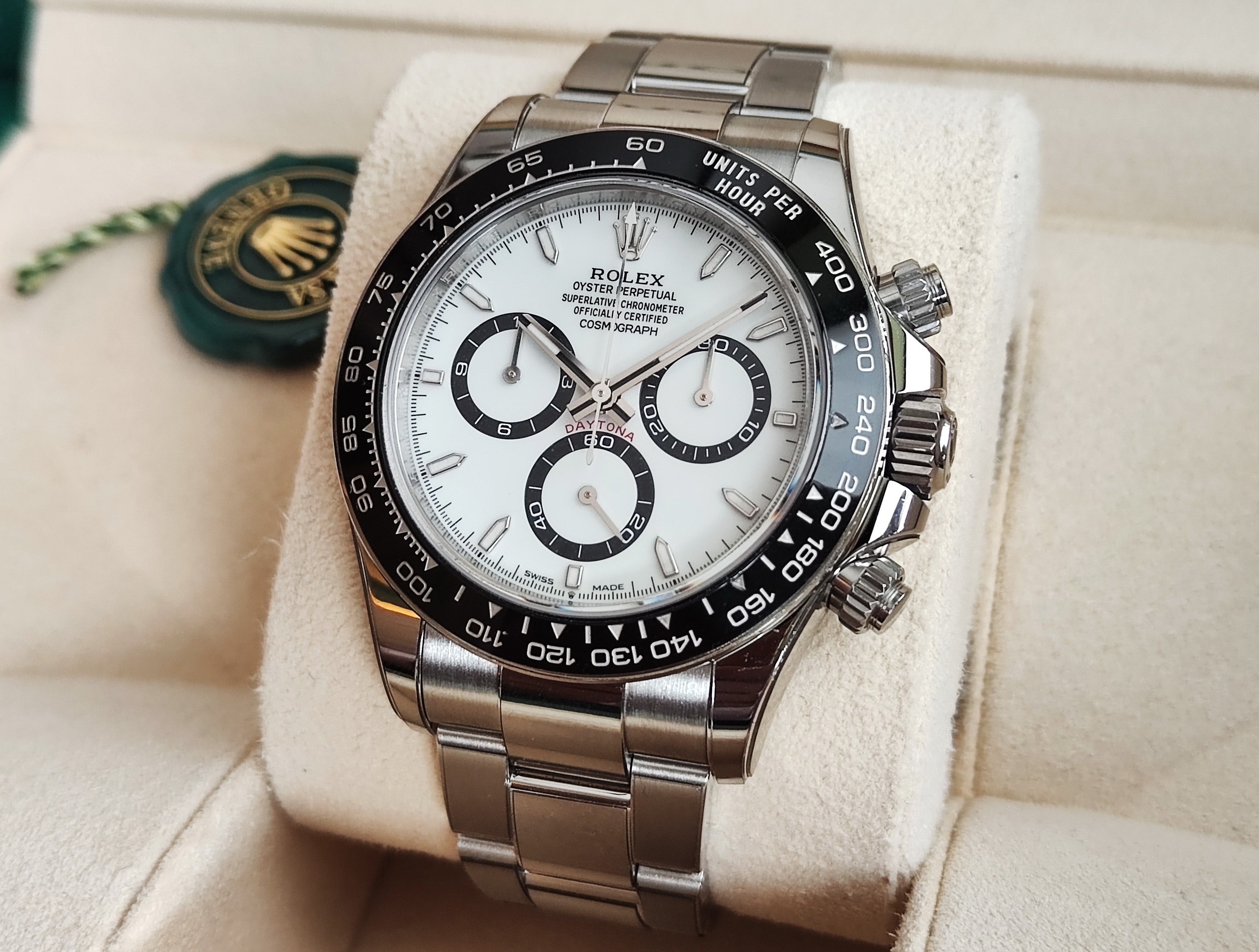 ROLEX  勞力士 126500 白迪 白熊貓 錶徑40mm 自動上鍊 DAYTONA  迪通納~原廠盒單 2024 116500參考 2