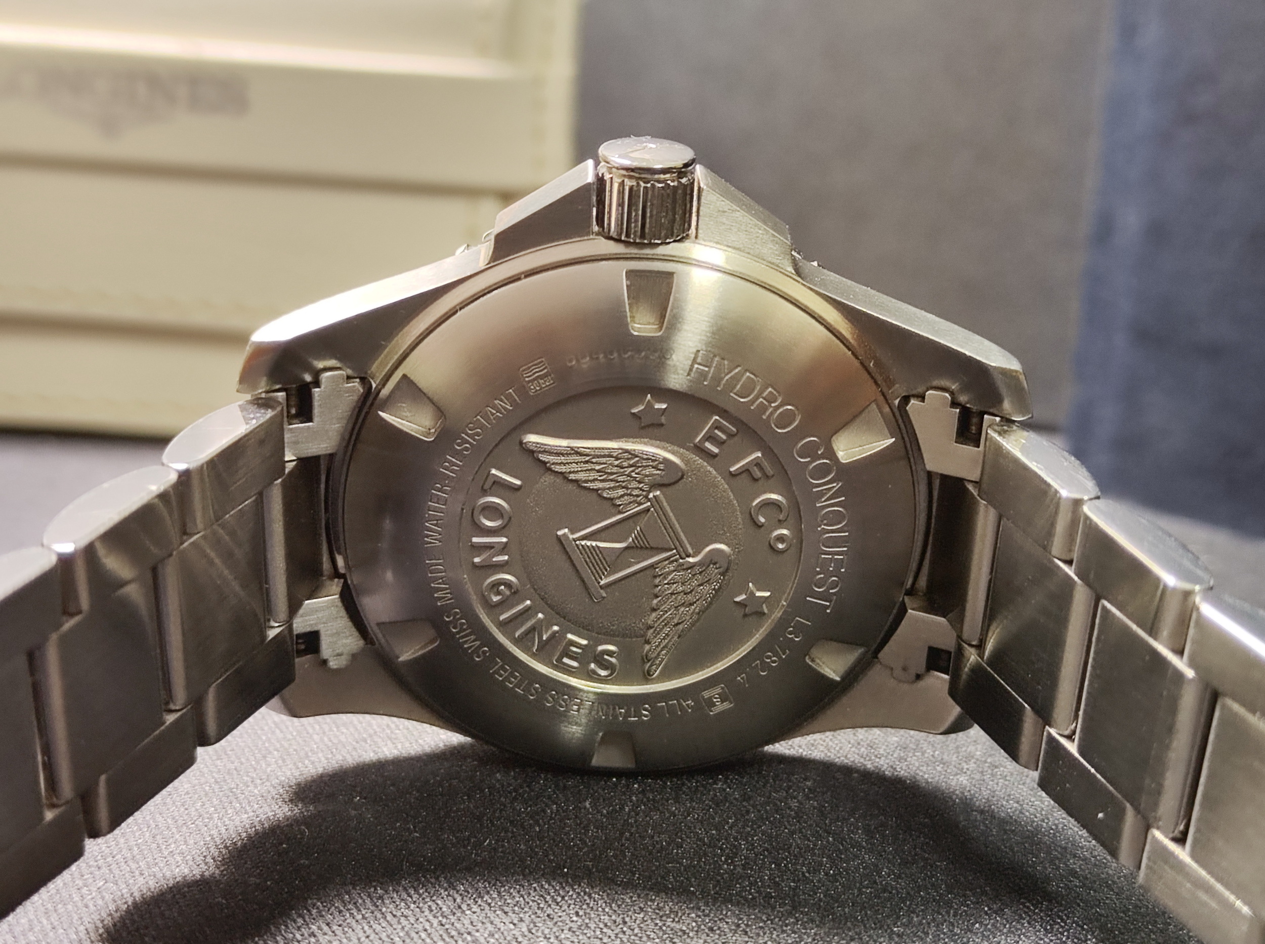 浪琴 深海征服者 大錶徑43mm 黑色陶瓷圈 自動上鍊 浪鬼 黑水鬼~原廠盒單 2019 4