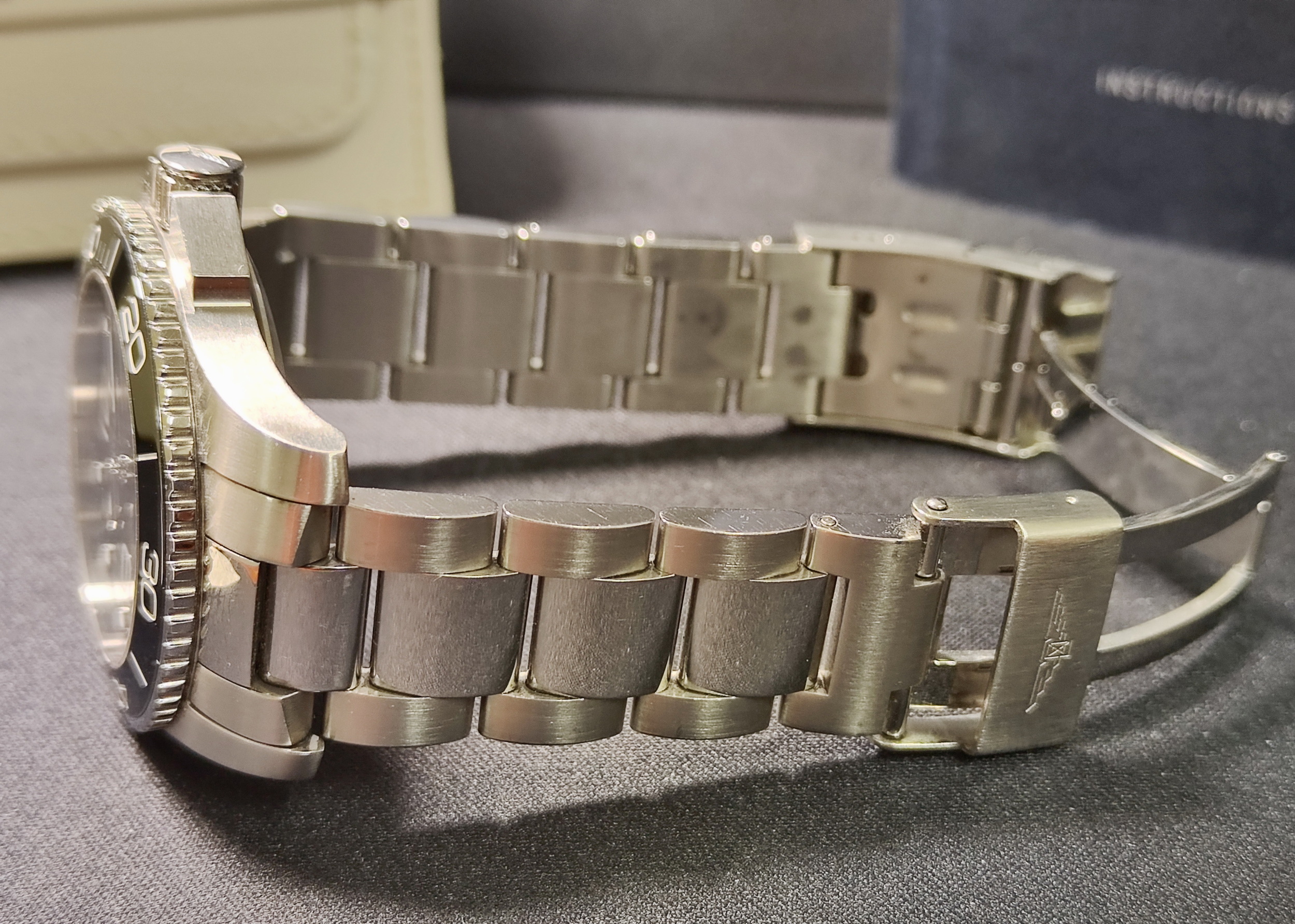 浪琴 深海征服者 大錶徑43mm 黑色陶瓷圈 自動上鍊 浪鬼 黑水鬼~原廠盒單 2019 5