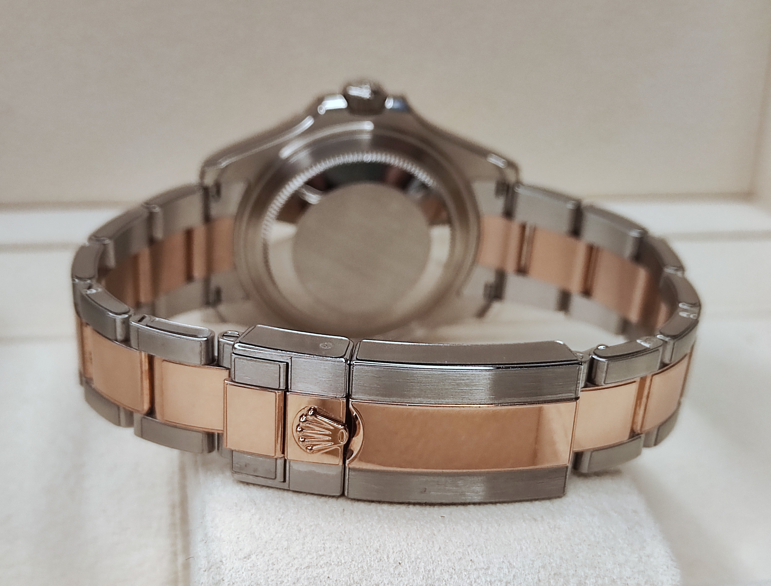 勞力士 268621 半玫瑰金 巧克力面盤 錶徑37mm 自動上鍊 Yacht-Master 遊艇名仕~原廠盒單 2019 8