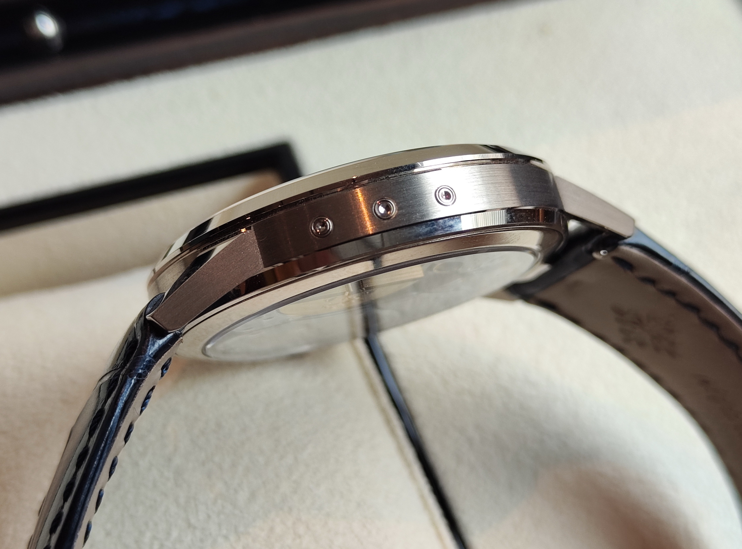 PP 百達翡麗 5235G-001 三針一線 銀灰色面盤 錶徑40.5mm 年曆腕錶~原廠盒單 5235 6