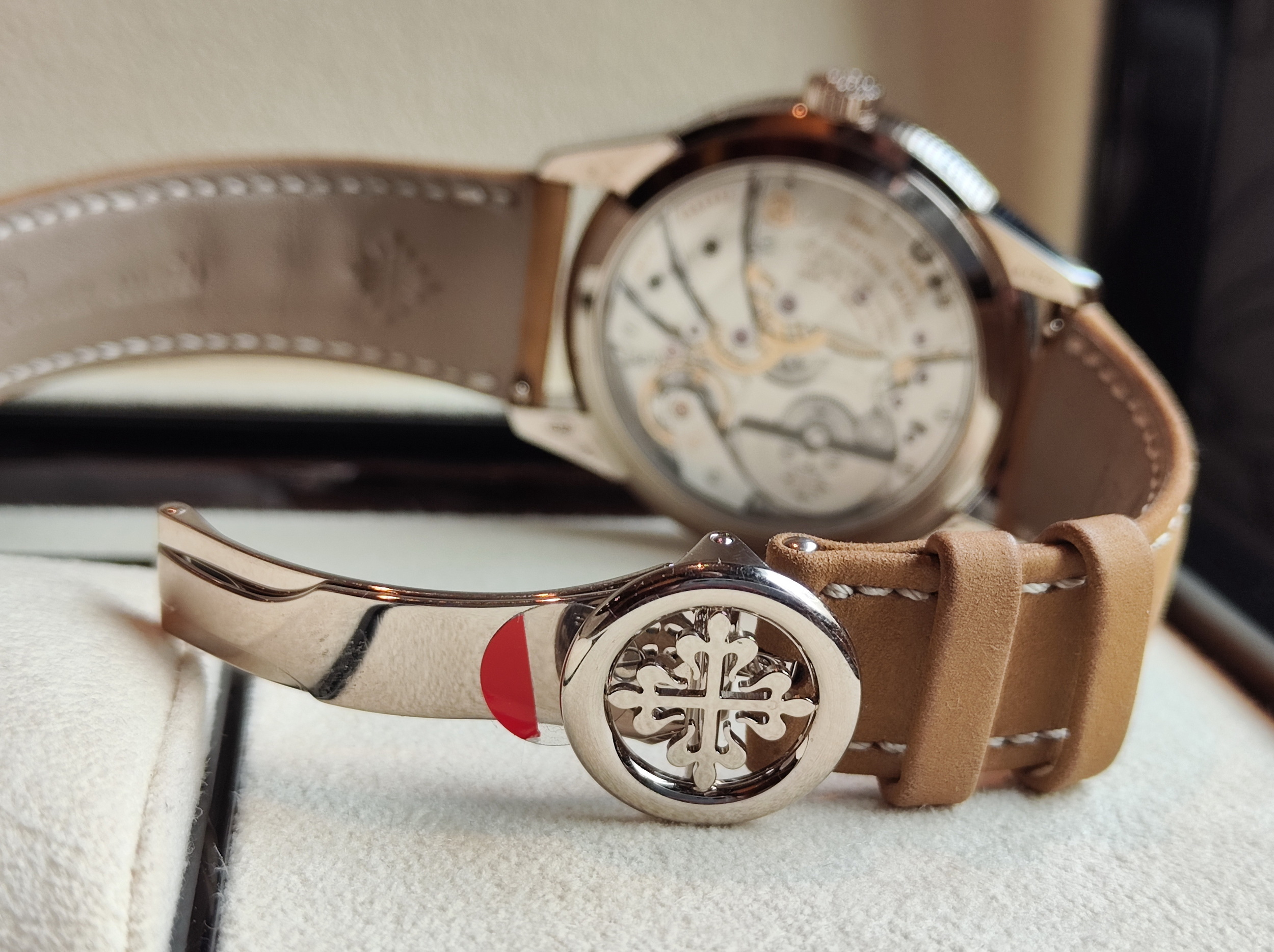 PP 百達翡麗 5326G 年曆 兩地時間 錶徑41mm 岩灰色紋理漸層面盤 18K白金~原廠盒單 8