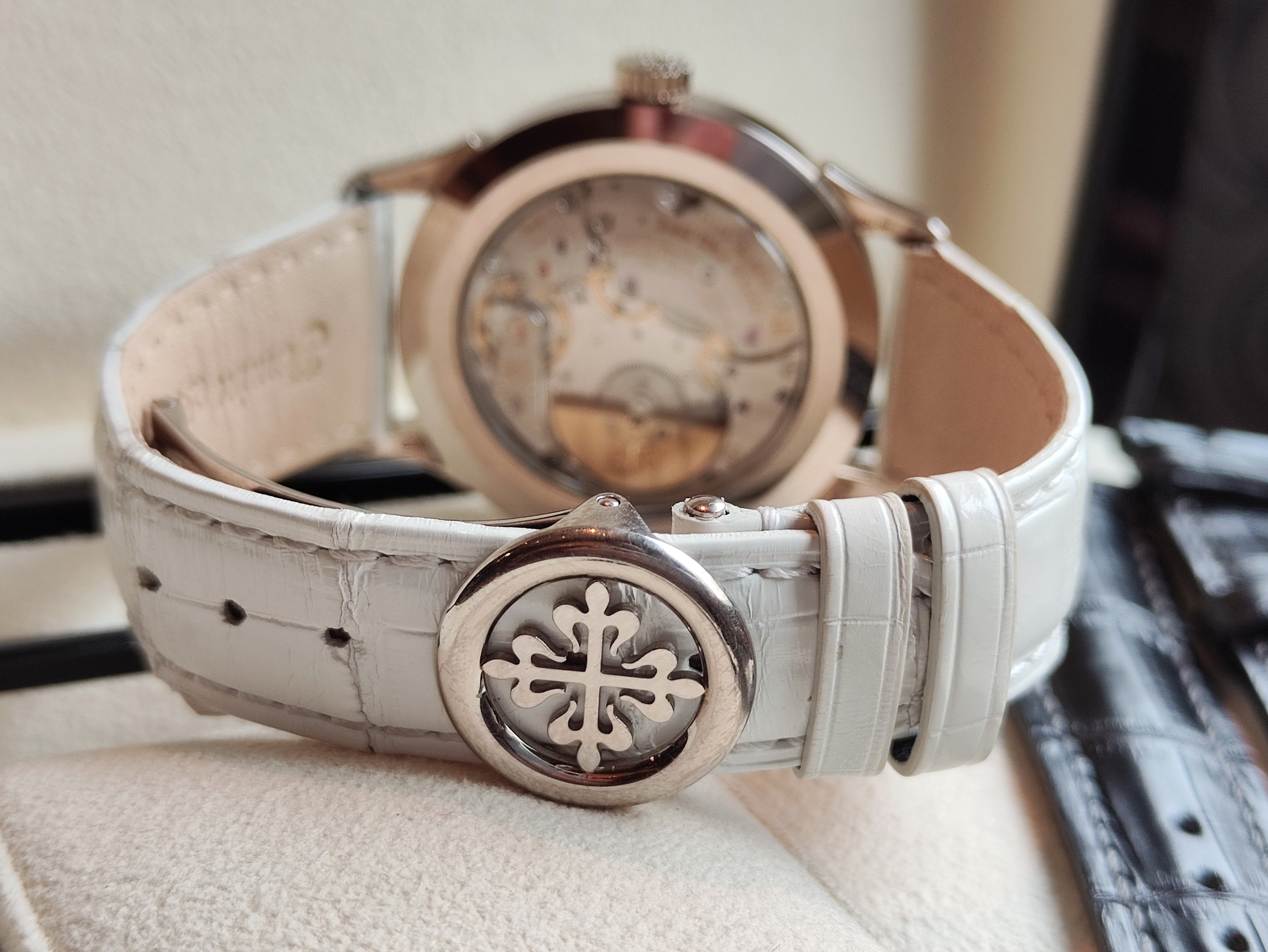 PP 百達翡麗 5230G-001 世界時區 白金材質 錶徑38.5mm 灰色編織圖案 日夜顯示~原廠盒單 5230 7