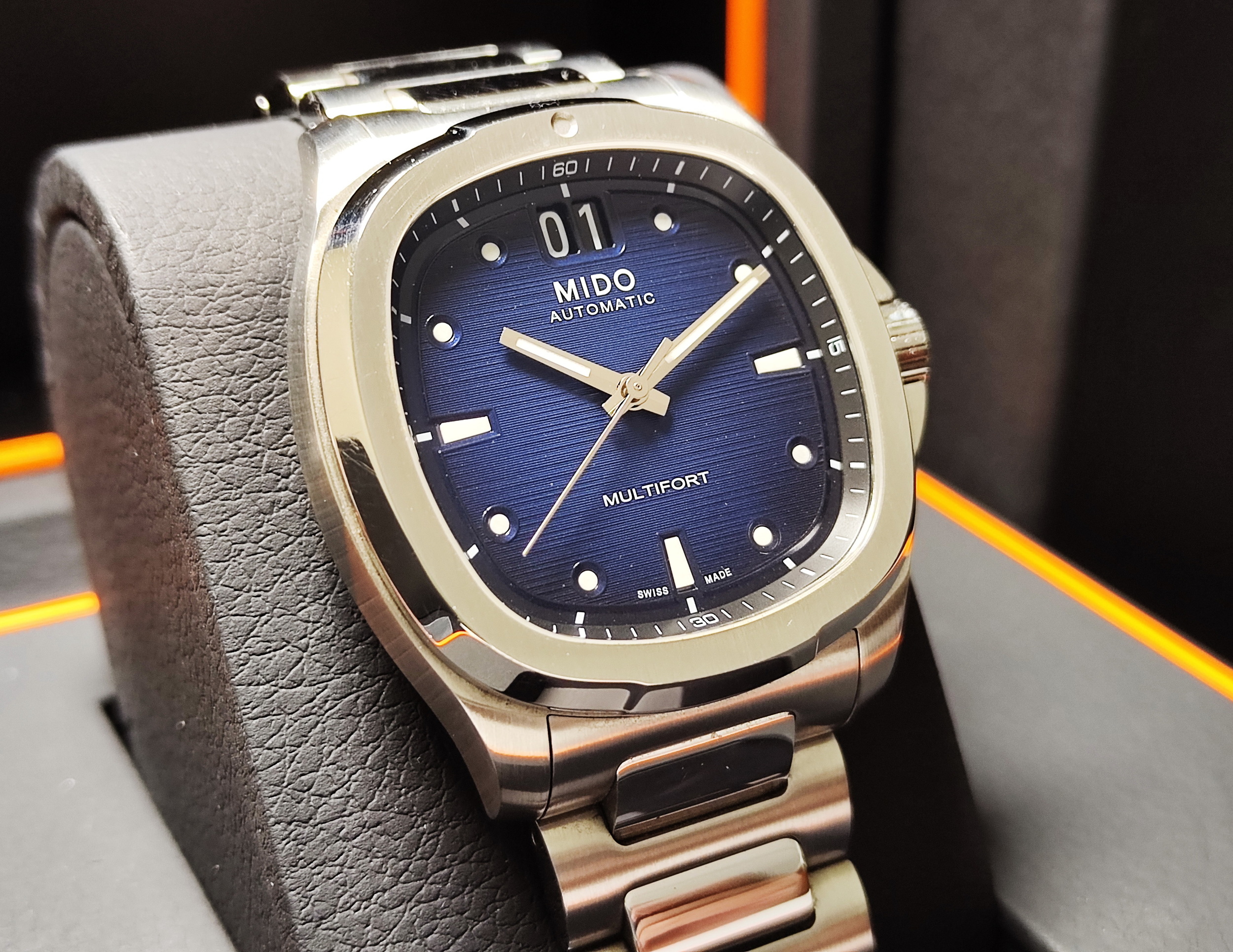 MIDO 美度 Multifort TV 大視窗 藍色面盤 錶徑40mm 自動上鍊 Big Date~原廠盒單 2024AD 3