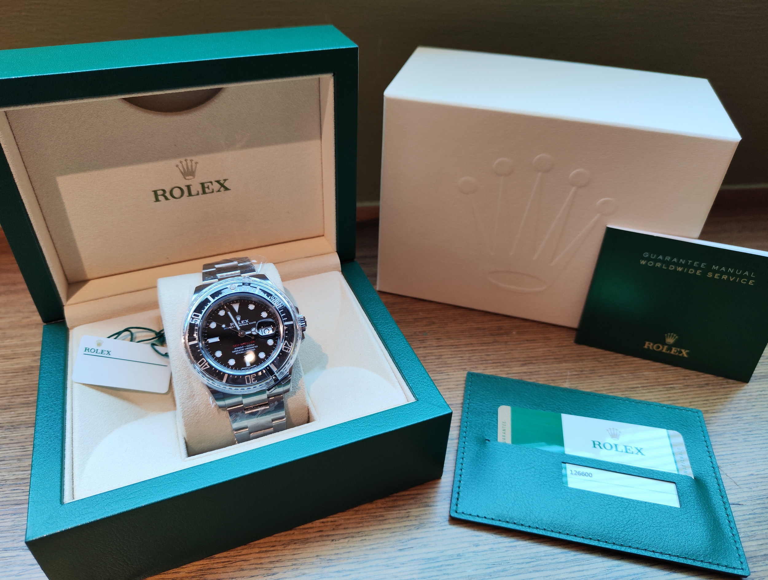 勞力士 全新 126600 紅字海使 MK1無皇冠 大錶徑43mm 自動上鍊 陶瓷圈~原廠盒單 未使用品 7