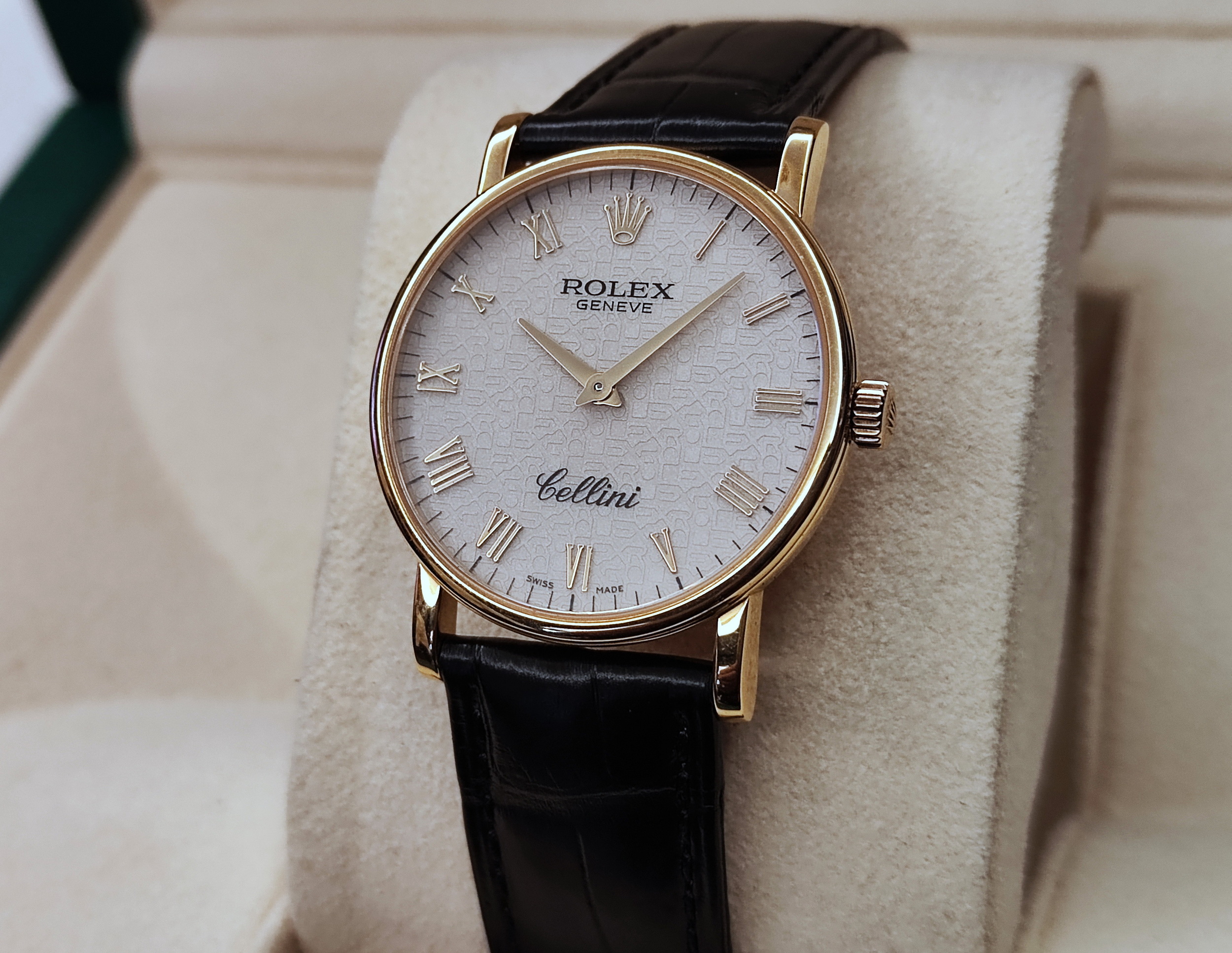 勞力士 CELLINI 徹里尼 5115 黃K金 錶徑32mm 手動上鍊 紀念面盤 羅馬數字 正裝首選~原廠保單 國內AD 3