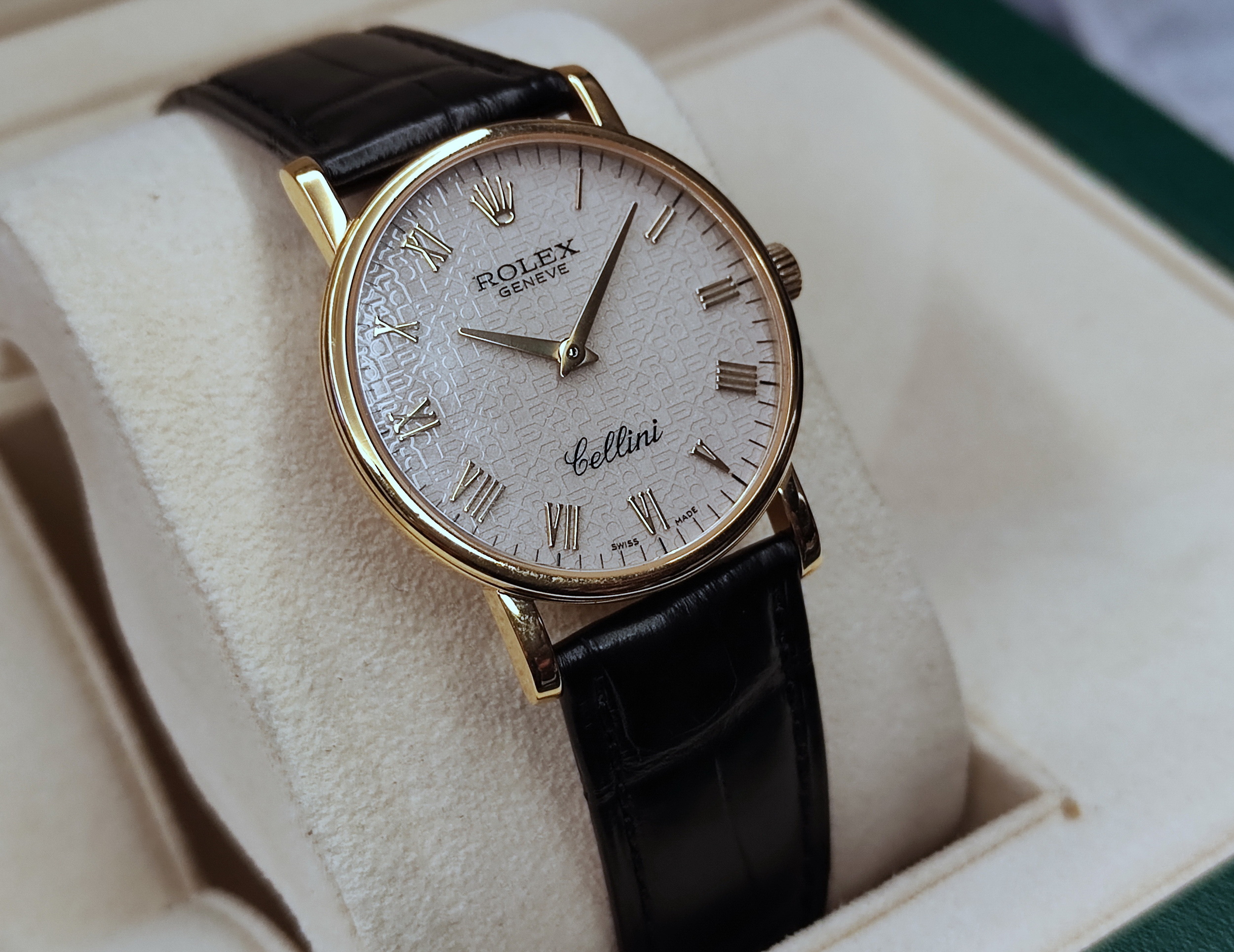 勞力士 CELLINI 徹里尼 5115 黃K金 錶徑32mm 手動上鍊 紀念面盤 羅馬數字 正裝首選~原廠保單 國內AD 2