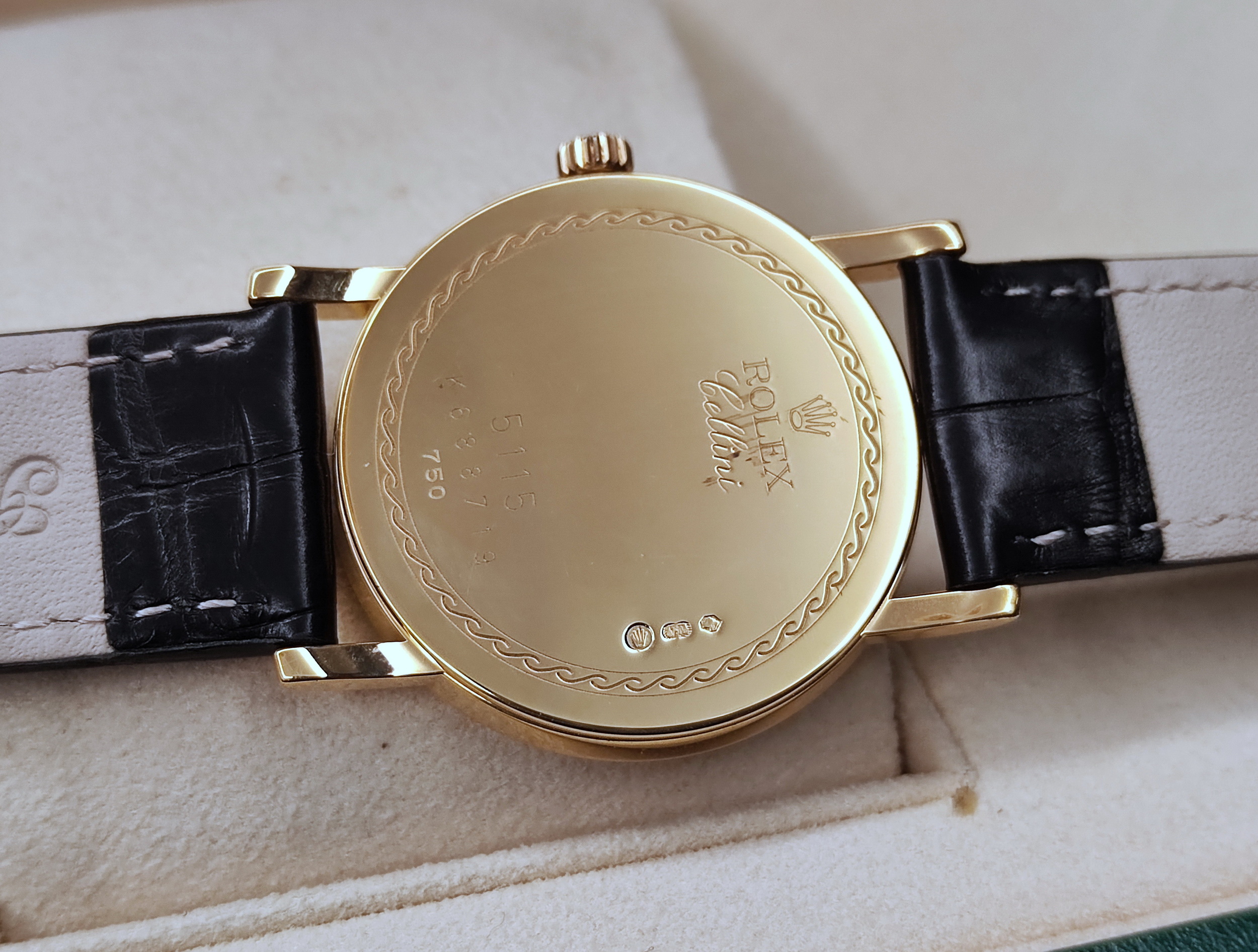 勞力士 CELLINI 徹里尼 5115 黃K金 錶徑32mm 手動上鍊 紀念面盤 羅馬數字 正裝首選~原廠保單 國內AD 6