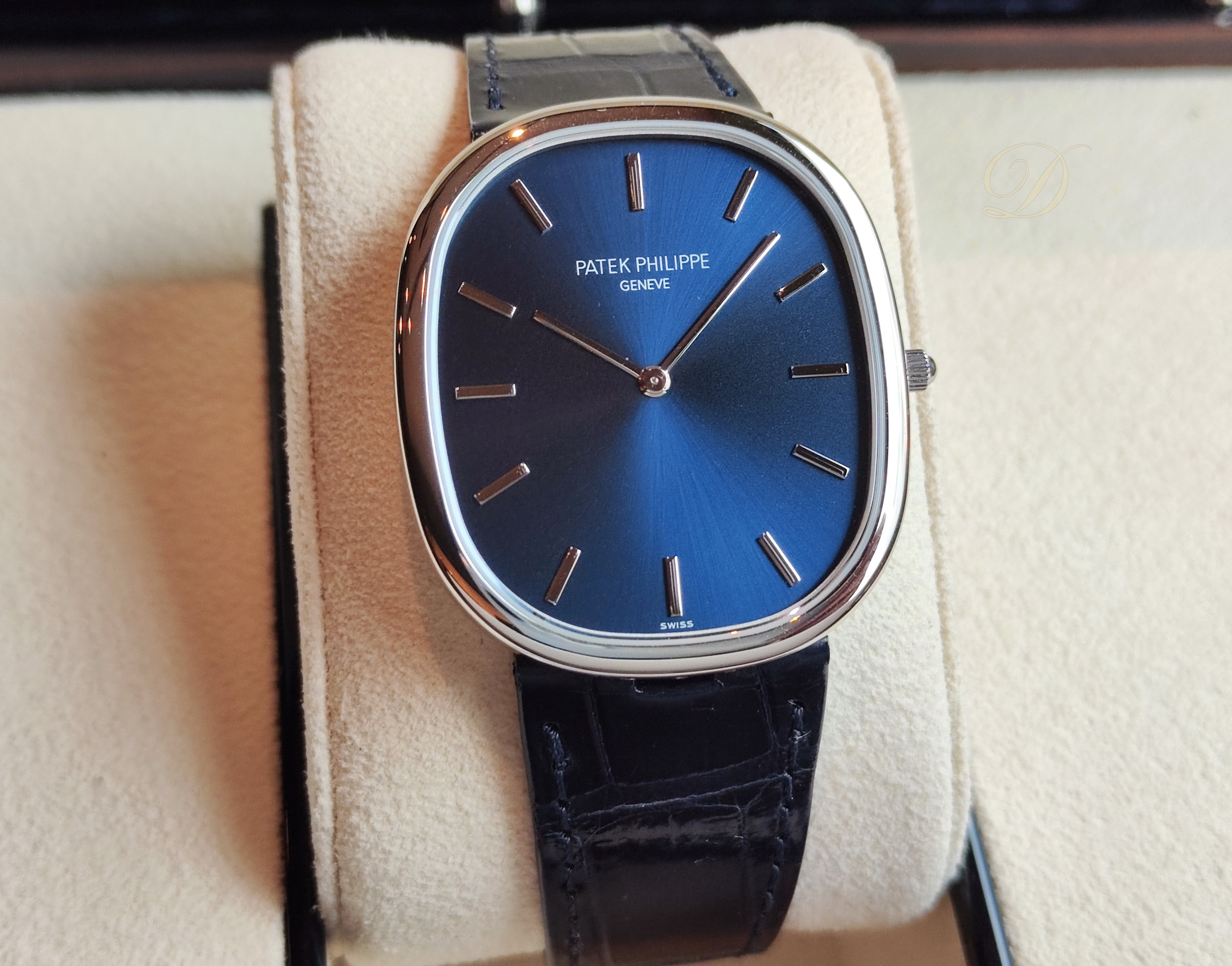 PP 百達翡麗 5738P-001 鉑金 藍色面盤 錶徑寬34.5mm 自動上鍊~原廠盒單 5738