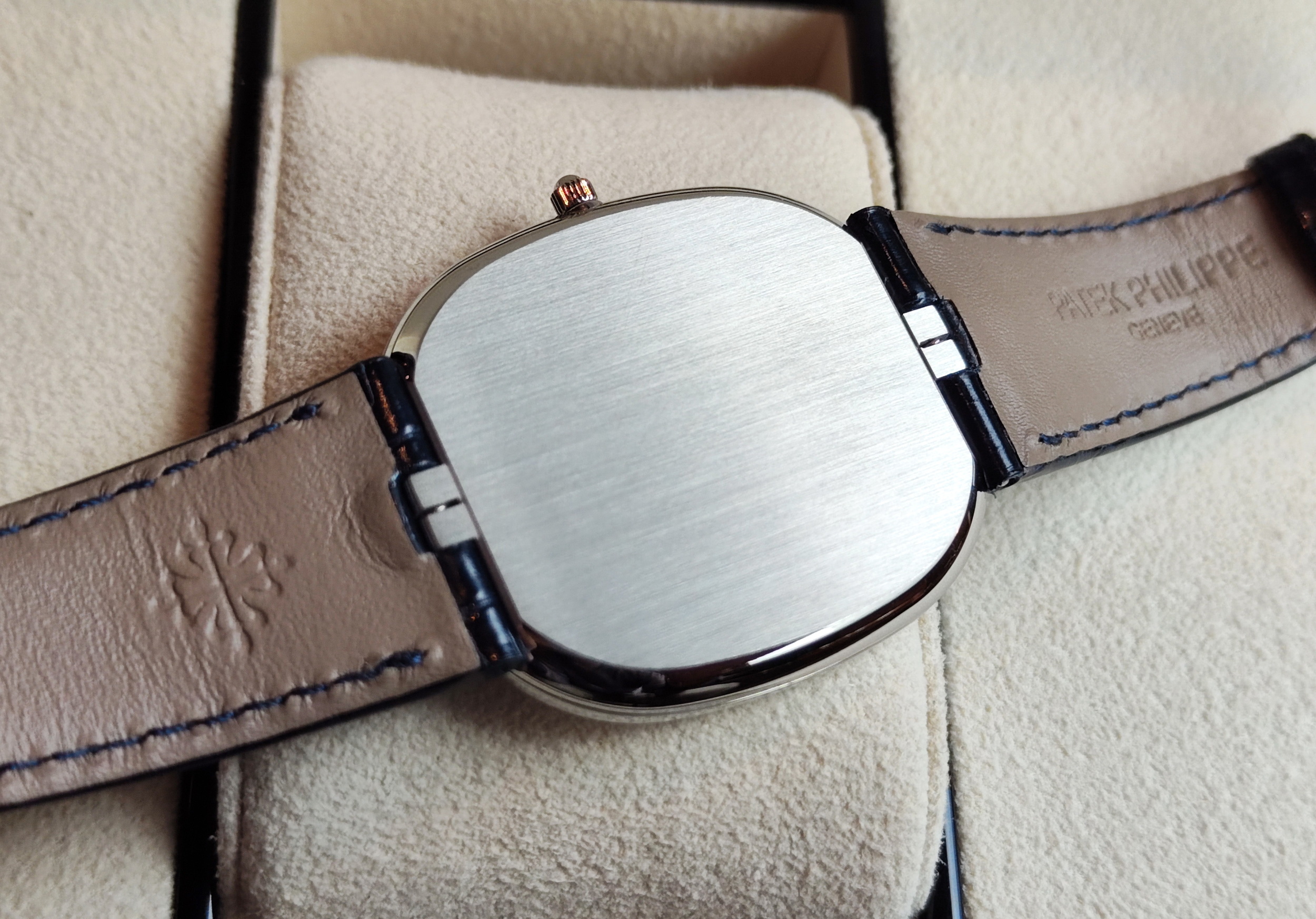 PP 百達翡麗 5738P-001 鉑金 藍色面盤 錶徑寬34.5mm 自動上鍊~原廠盒單 5738 4