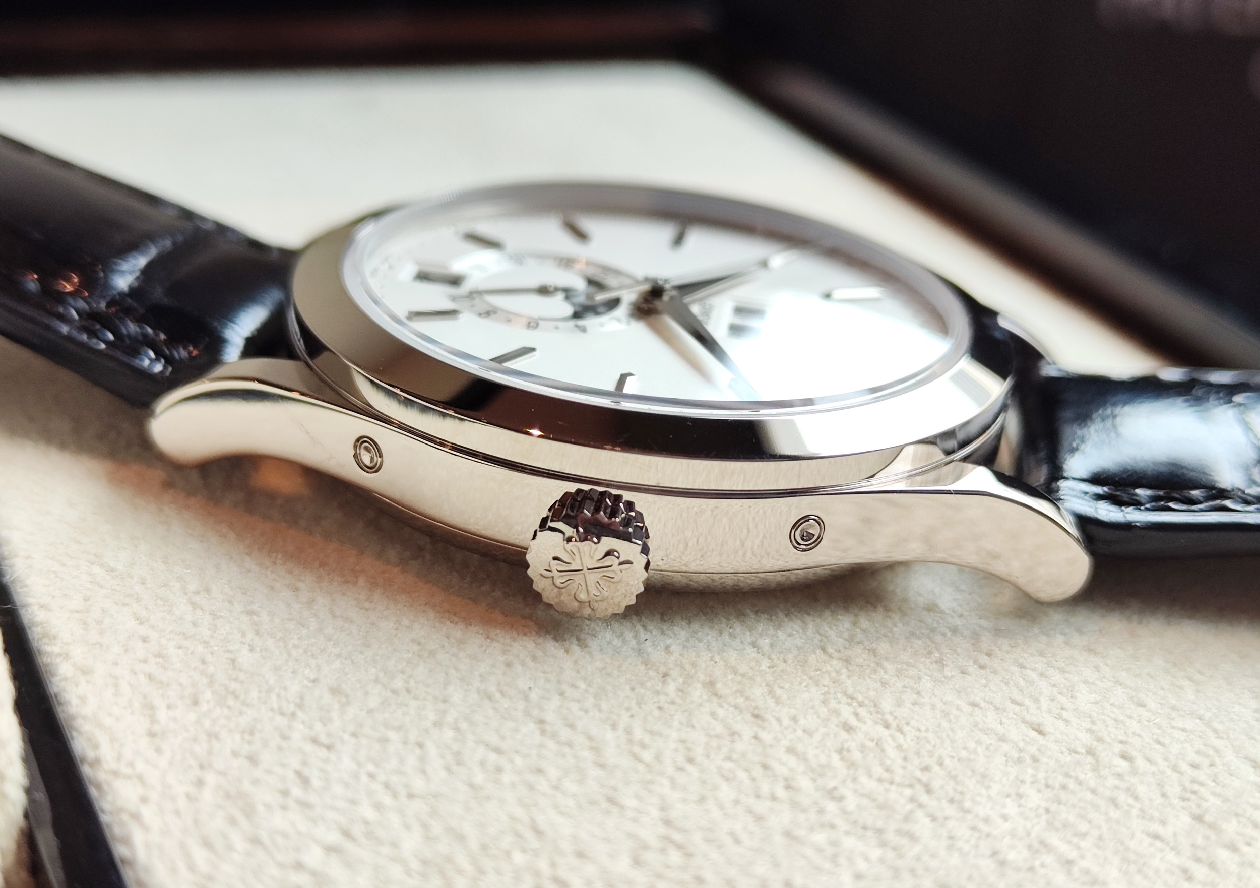 PP 百達翡麗 5396G-011 年曆 月相 錶徑38.5mm 白金材質 自動上鍊~原廠盒單 5396 4