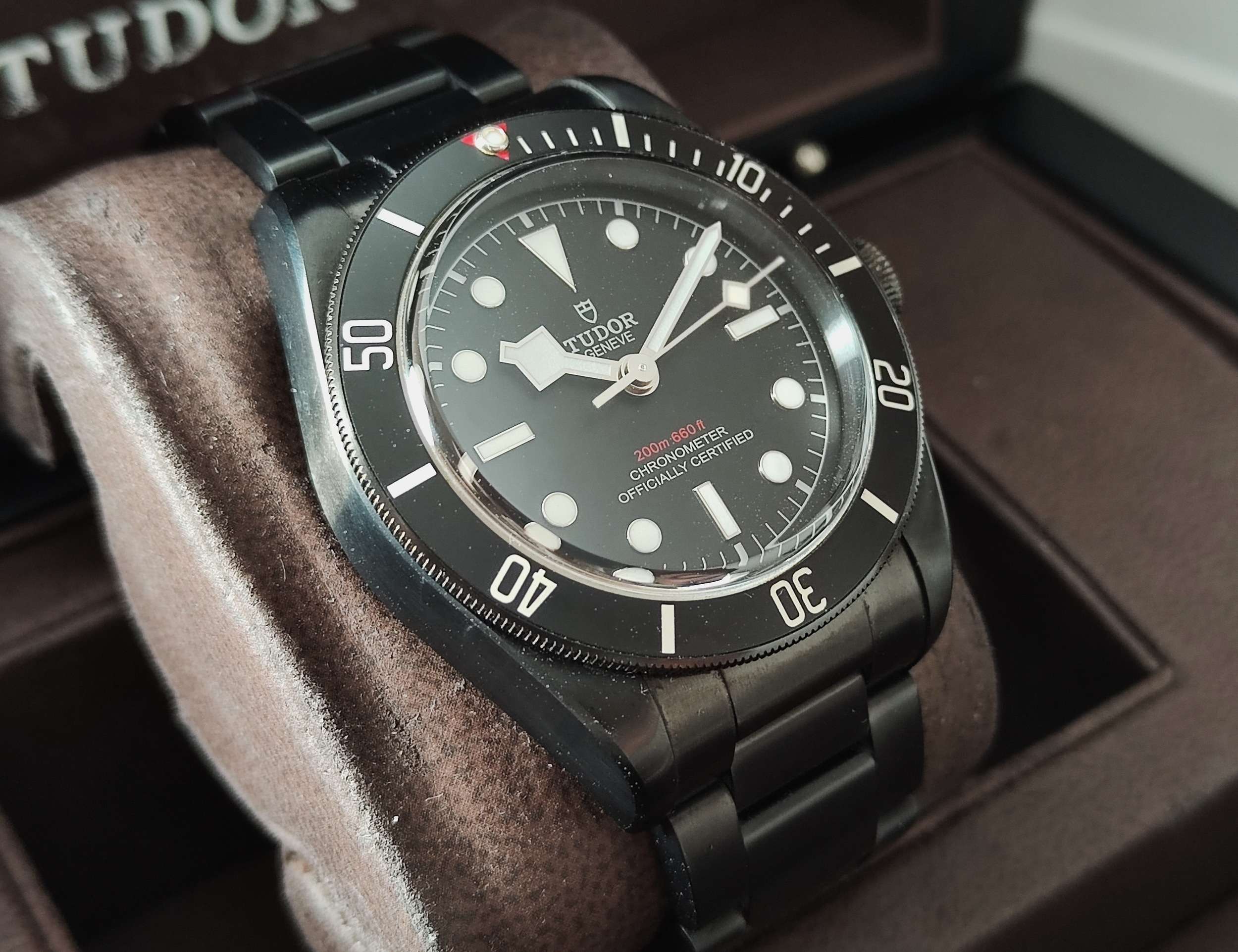 帝陀 TUDOR 黑水鬼 79230DK 大錶徑41mm 自動上鍊 黑色PVD~原廠盒單 79230 2