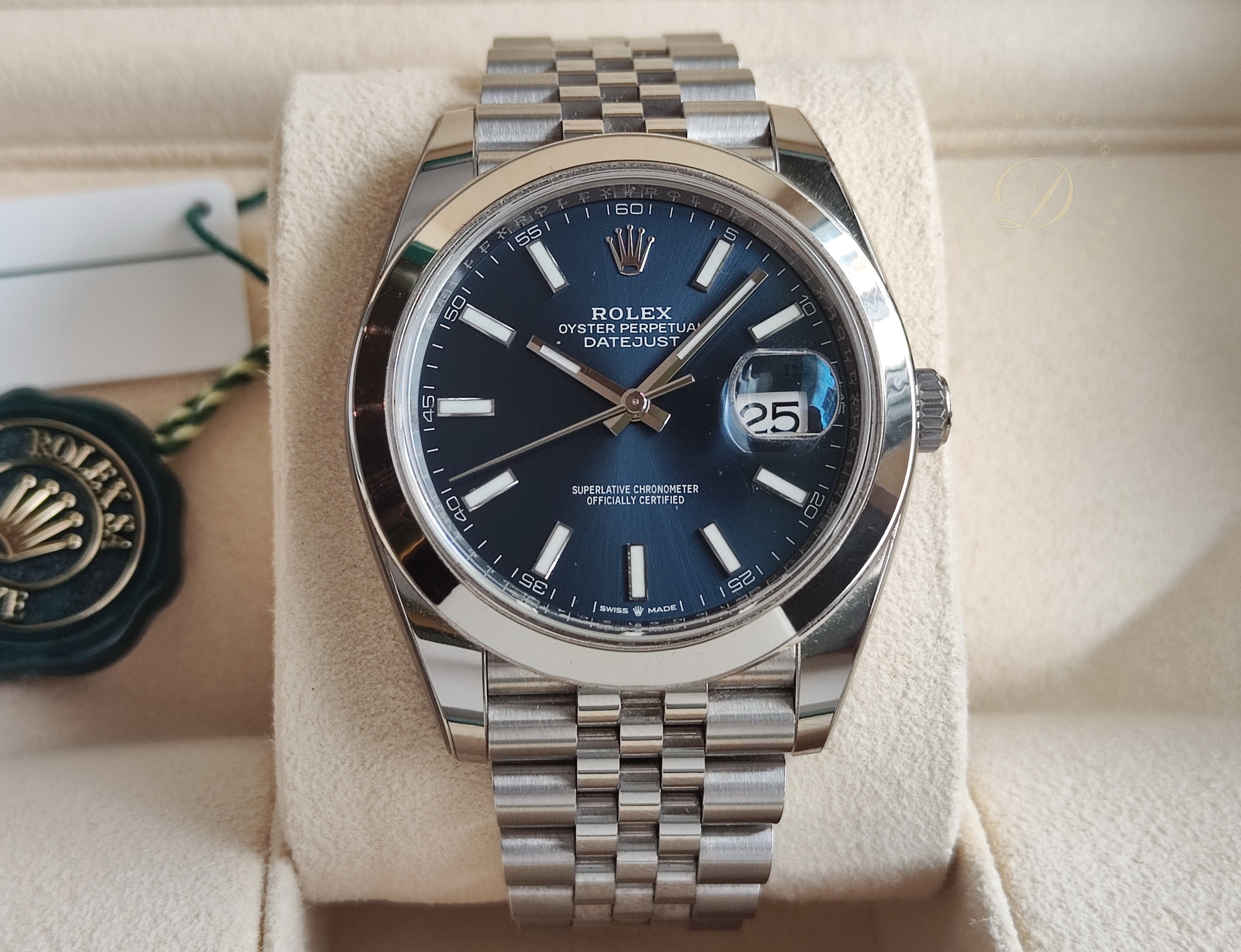 勞力士 126300 藍色面盤 大錶徑41mm 自動上鍊 五株錶帶 Datejust~原廠盒單 2022