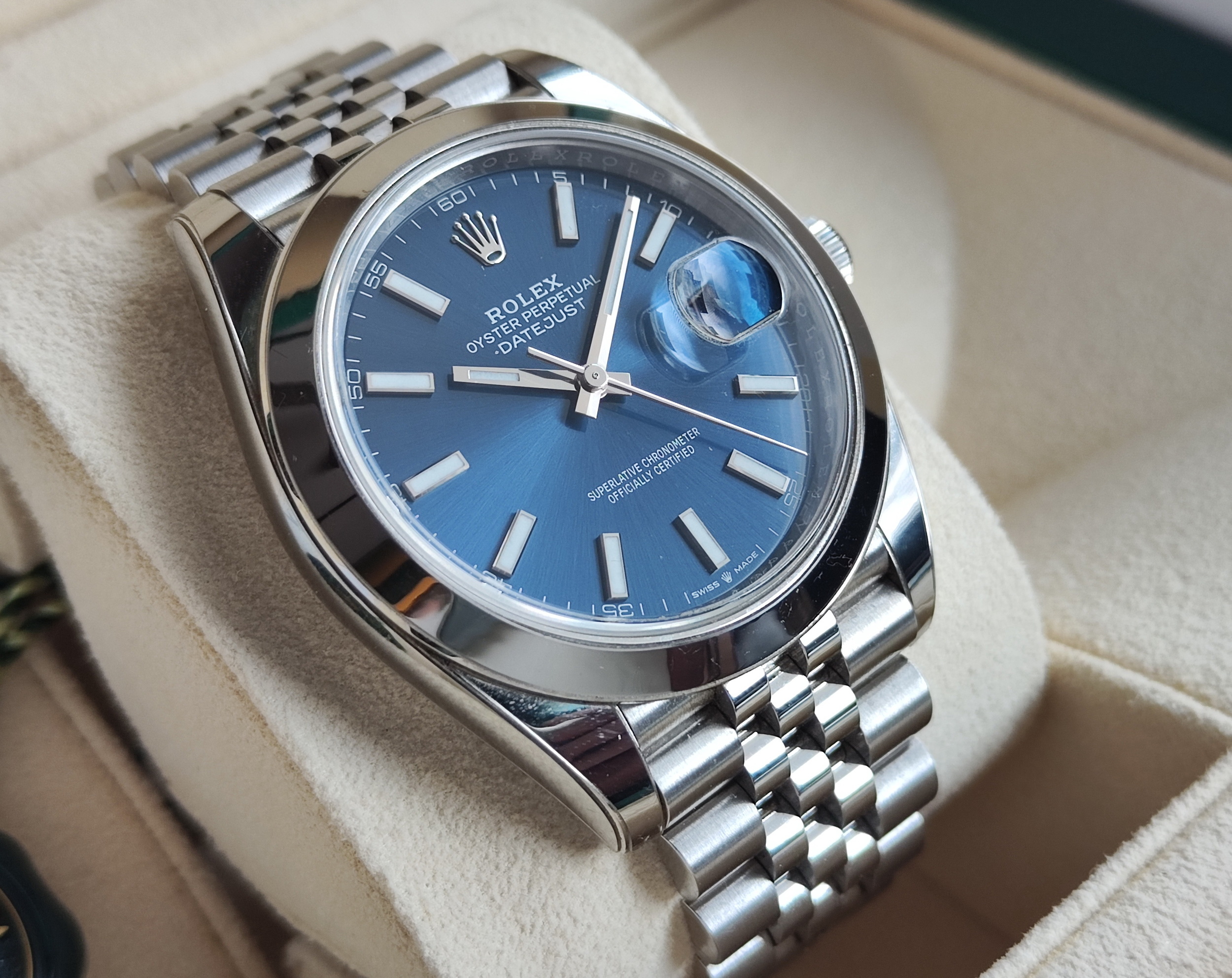 勞力士 126300 藍色面盤 大錶徑41mm 自動上鍊 五株錶帶 Datejust~原廠盒單 2022 2