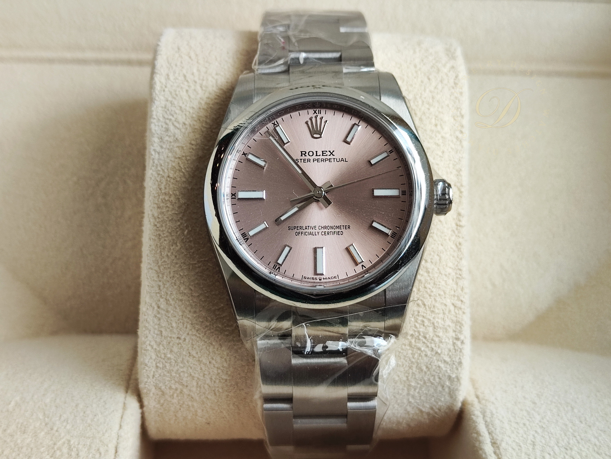 勞力士 124200 粉色面盤 錶徑34mm 自動上鍊 粉紅面 未使用品~原廠盒單 2024