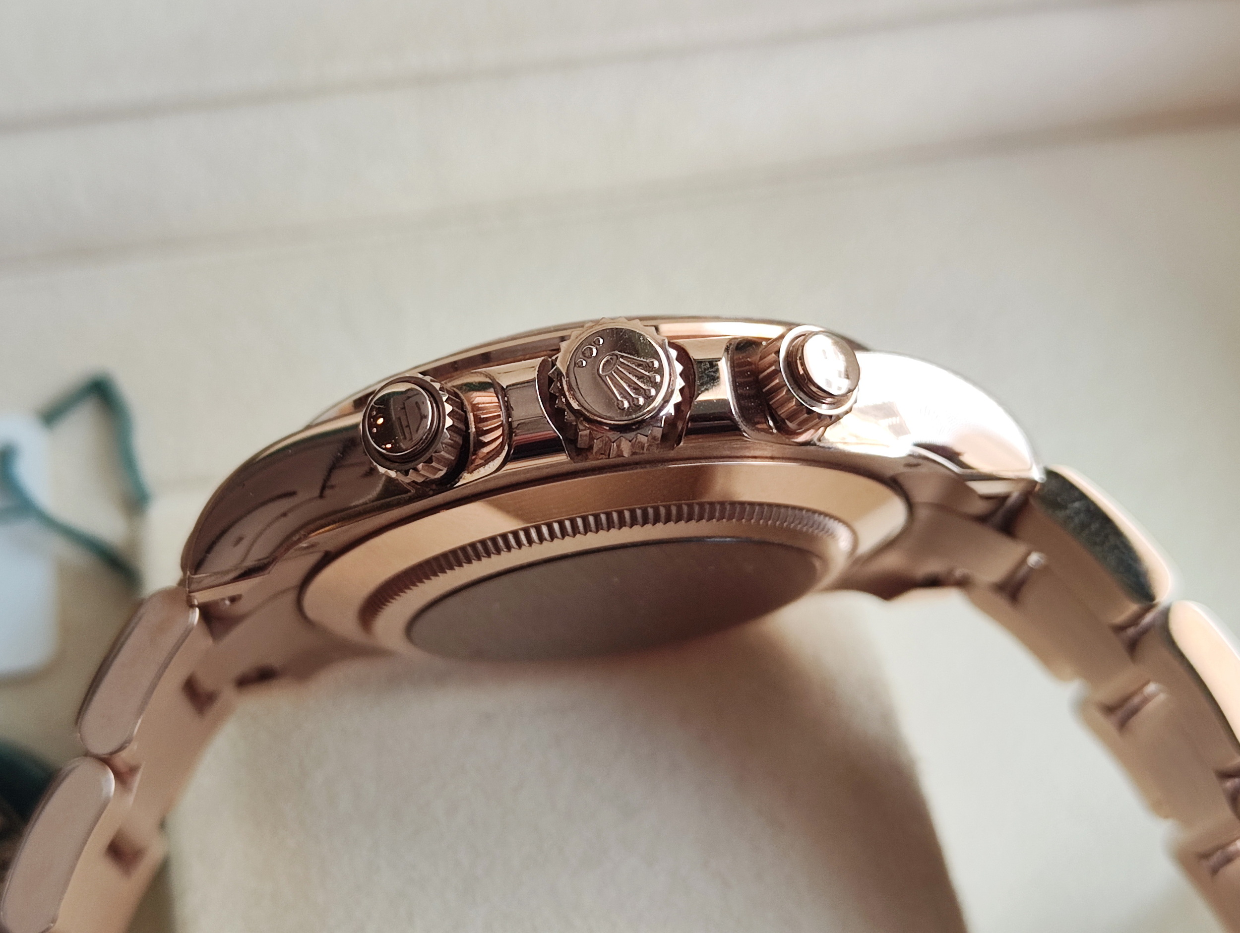 勞力士 116505A 玫瑰金 冰糖 原鑲梯鑽 計時功能 DAYTONA 條鑽刻度~原廠盒單 116505 4