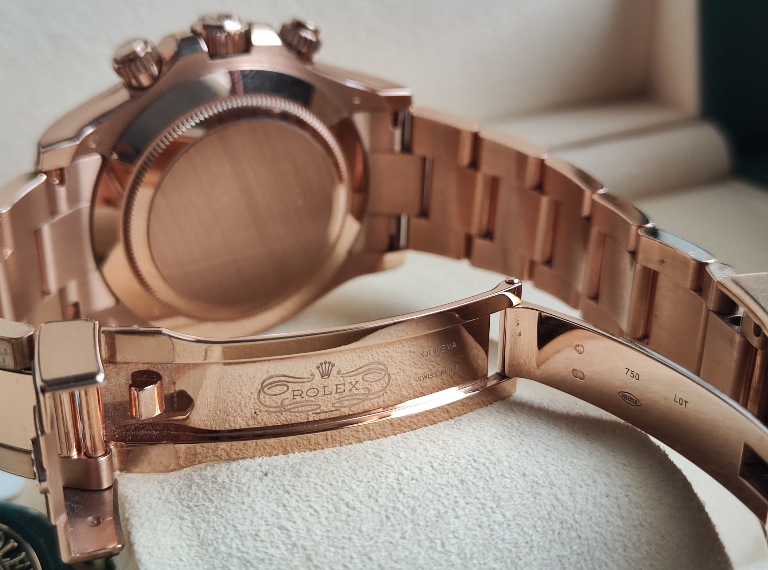 勞力士 116505A 玫瑰金 冰糖 原鑲梯鑽 計時功能 DAYTONA 條鑽刻度~原廠盒單 116505 7