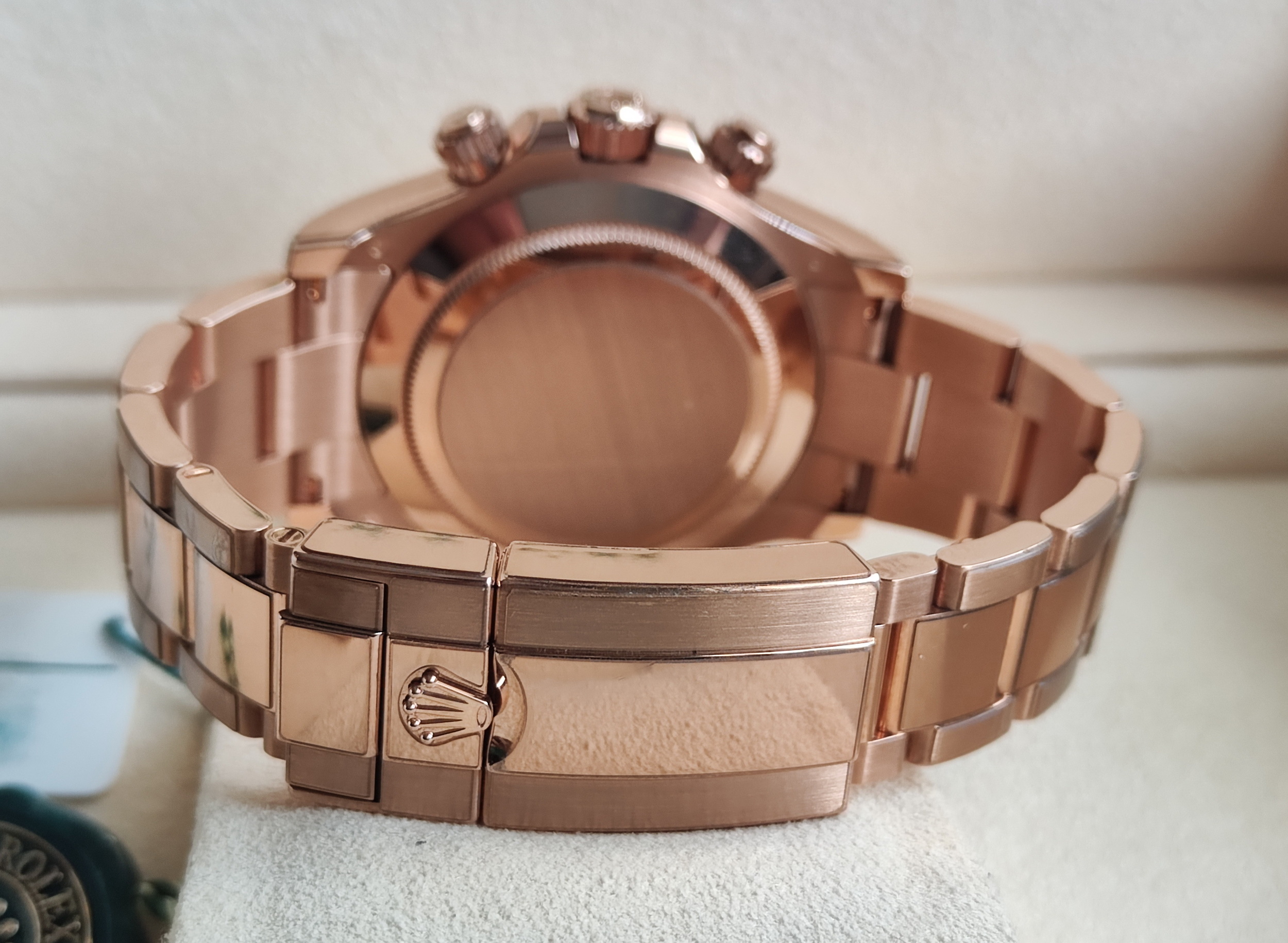 勞力士 116505A 玫瑰金 冰糖 原鑲梯鑽 計時功能 DAYTONA 條鑽刻度~原廠盒單 116505 8