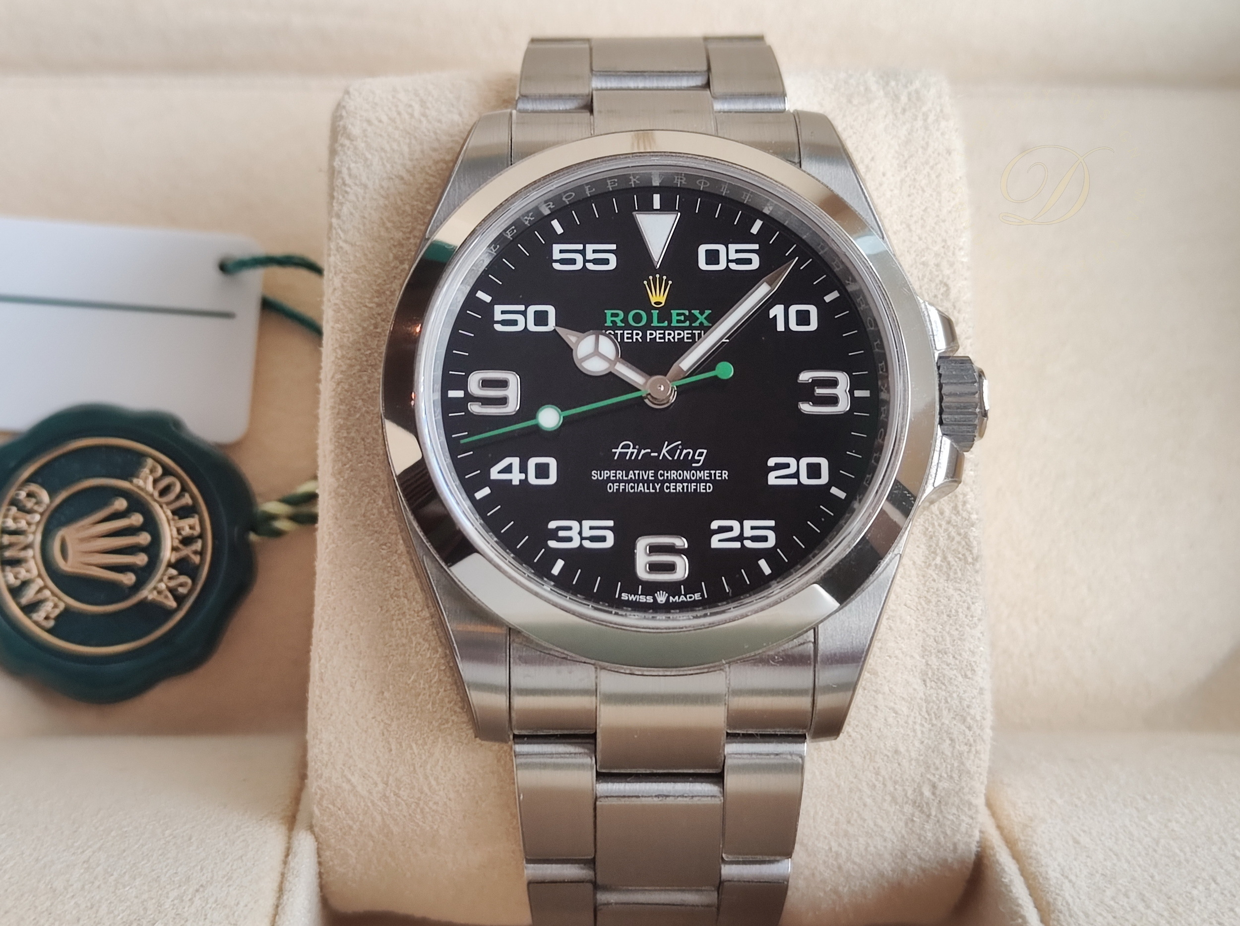 勞力士 126900 空中霸王 錶徑40mm 自動上鍊 Air-King 黃色黃冠 新款護橋~原廠盒單 2022