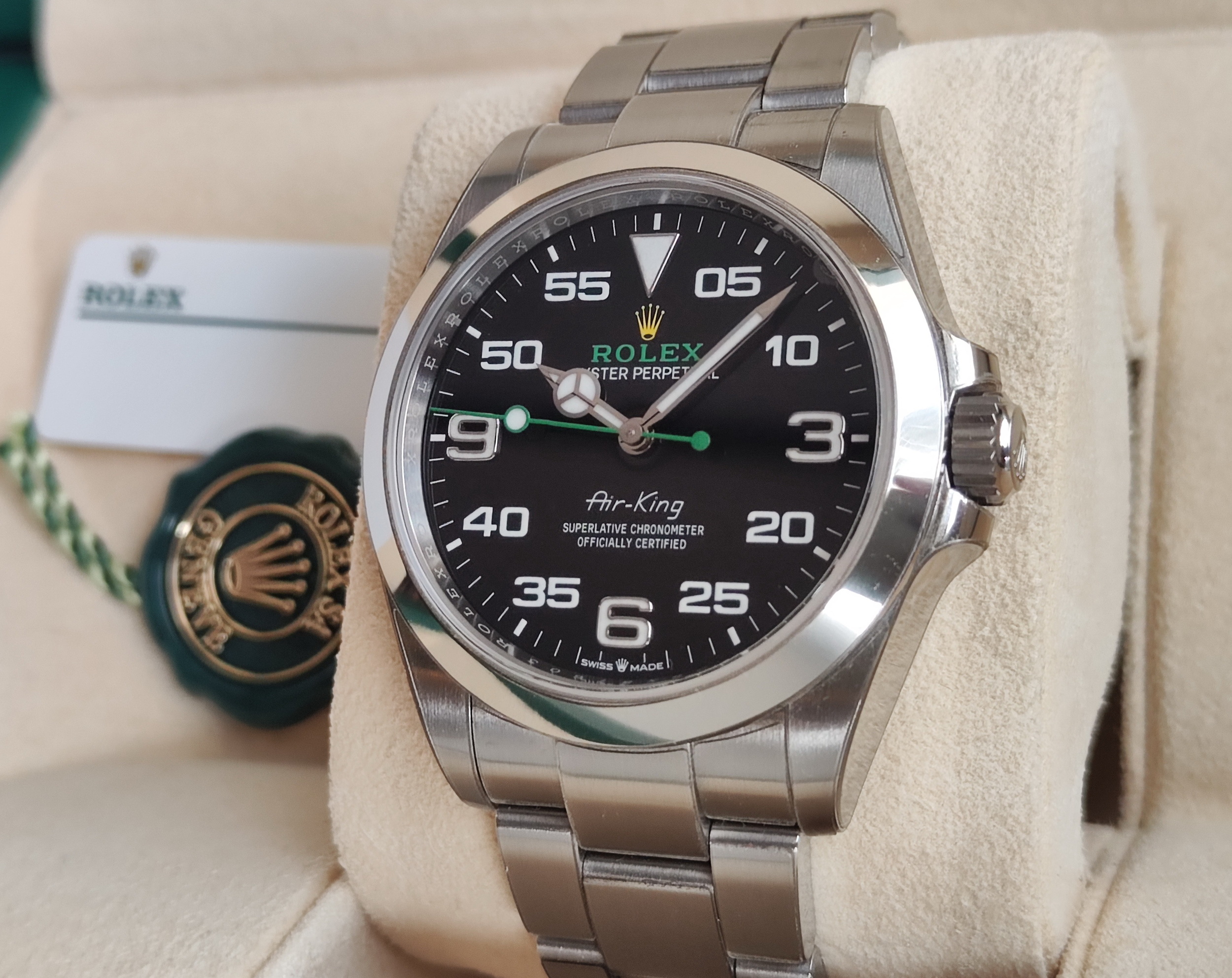 勞力士 126900 空中霸王 錶徑40mm 自動上鍊 Air-King 黃色黃冠 新款護橋~原廠盒單 2022 3