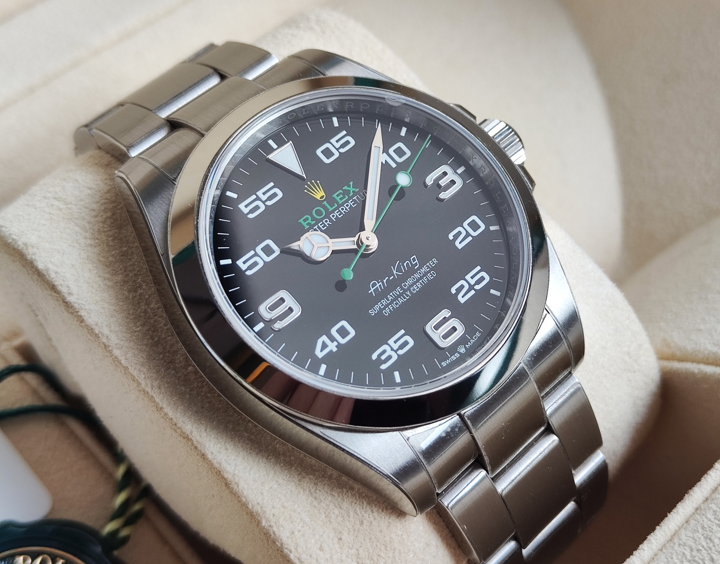 勞力士 126900 空中霸王 錶徑40mm 自動上鍊 Air-King 黃色黃冠 新款護橋~原廠盒單 2022 2