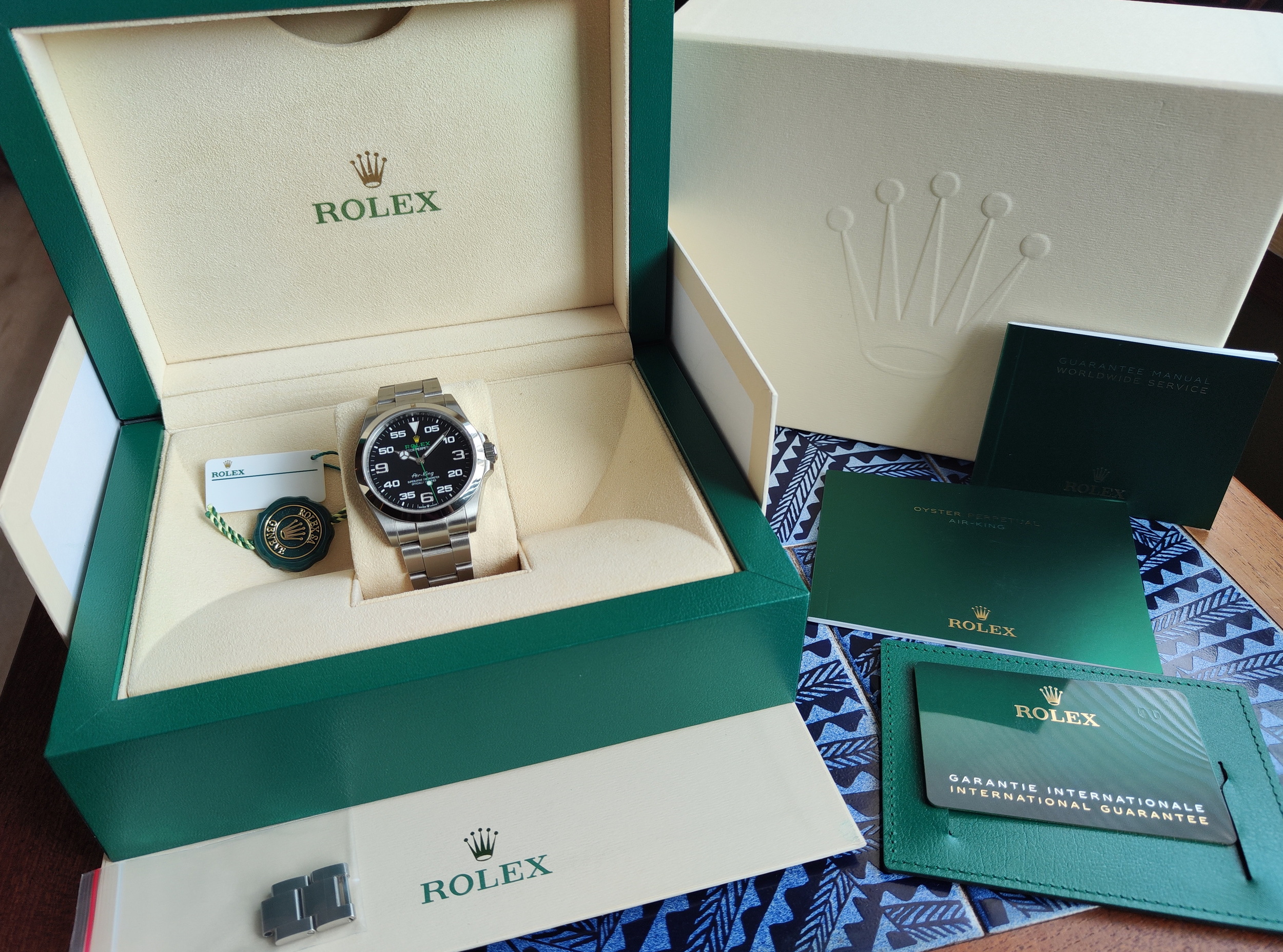 勞力士 126900 空中霸王 錶徑40mm 自動上鍊 Air-King 黃色黃冠 新款護橋~原廠盒單 2022 7