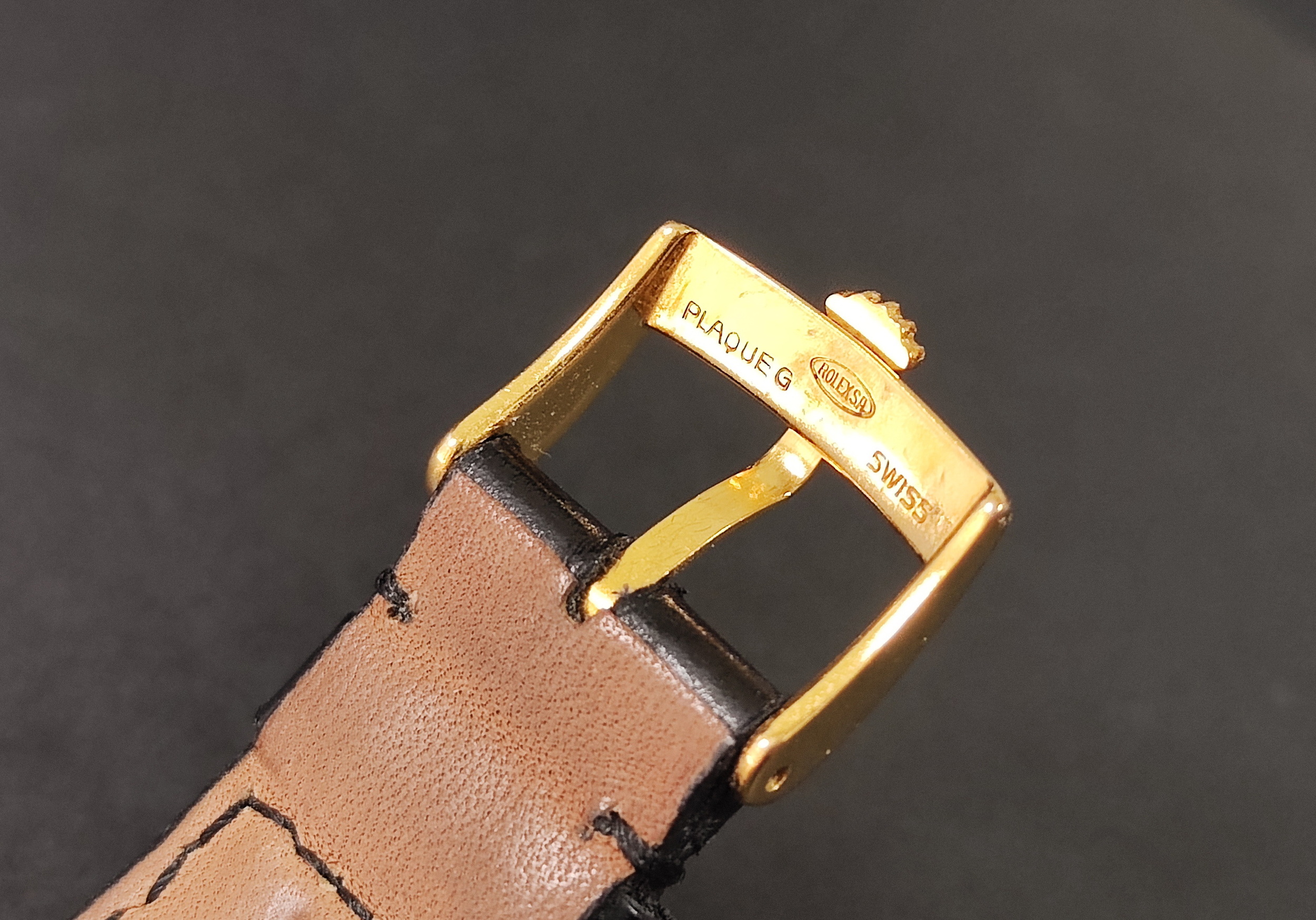 勞力士 15038 蠔式日誌 DATE 紅蟳 錶徑34mm 自動上鍊 金色面盤~原廠盒單 16238 8