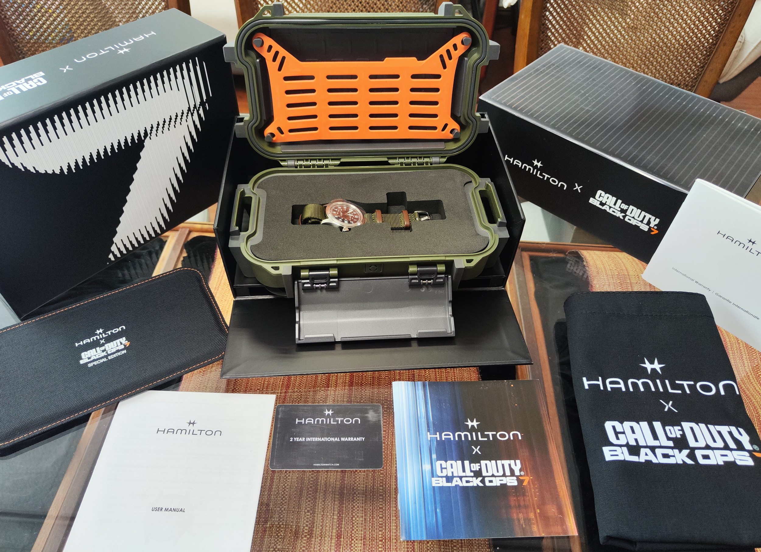 漢米爾頓 全新 卡其野戰《決勝時刻》限量版 錶徑38mm 自動上鍊 Call of Duty~原廠盒單 2026AD 7