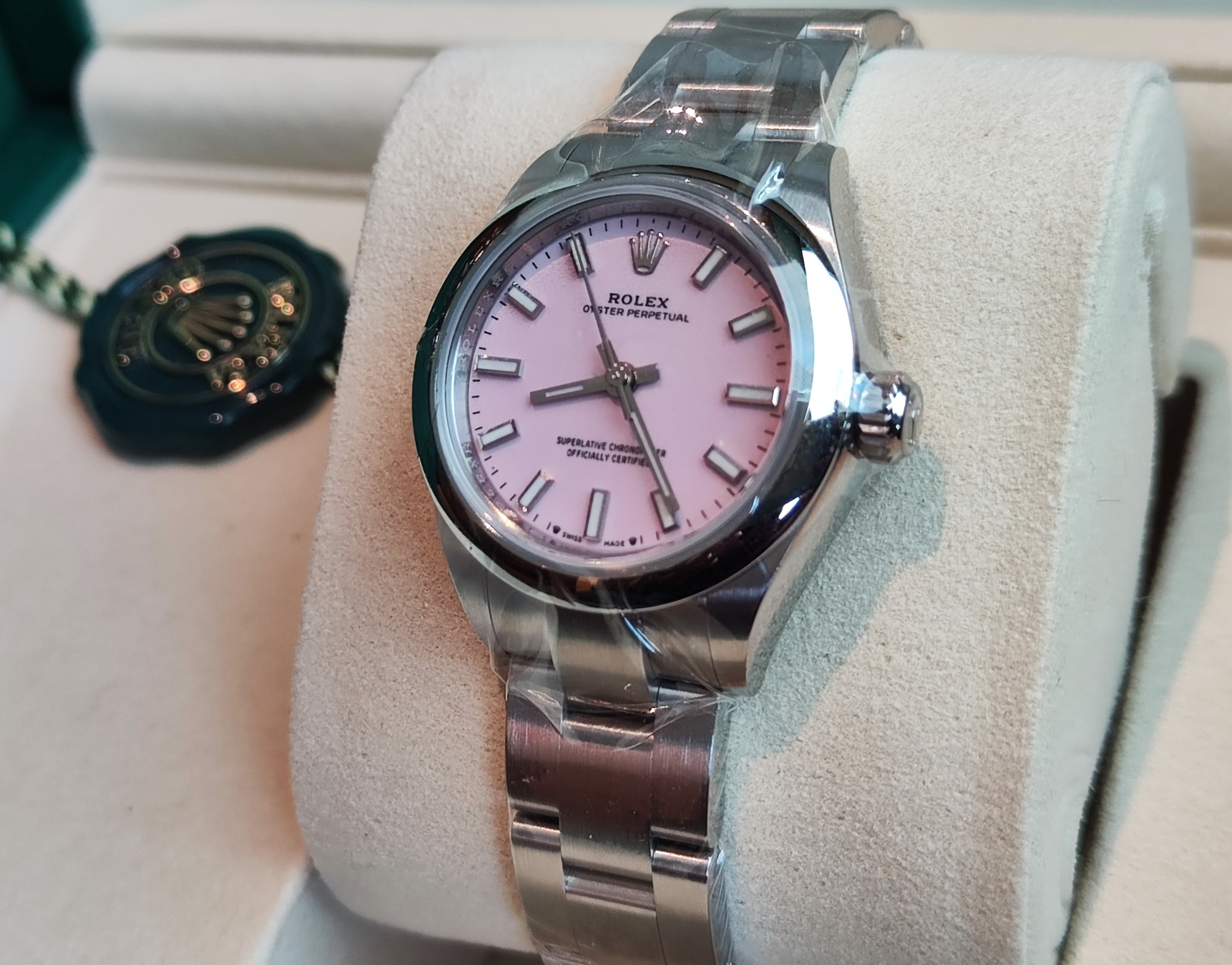 勞力士 全新 276200 糖果粉紅色面盤 錶徑28mm 自動上鍊 粉紅面~原廠盒單 2026 2