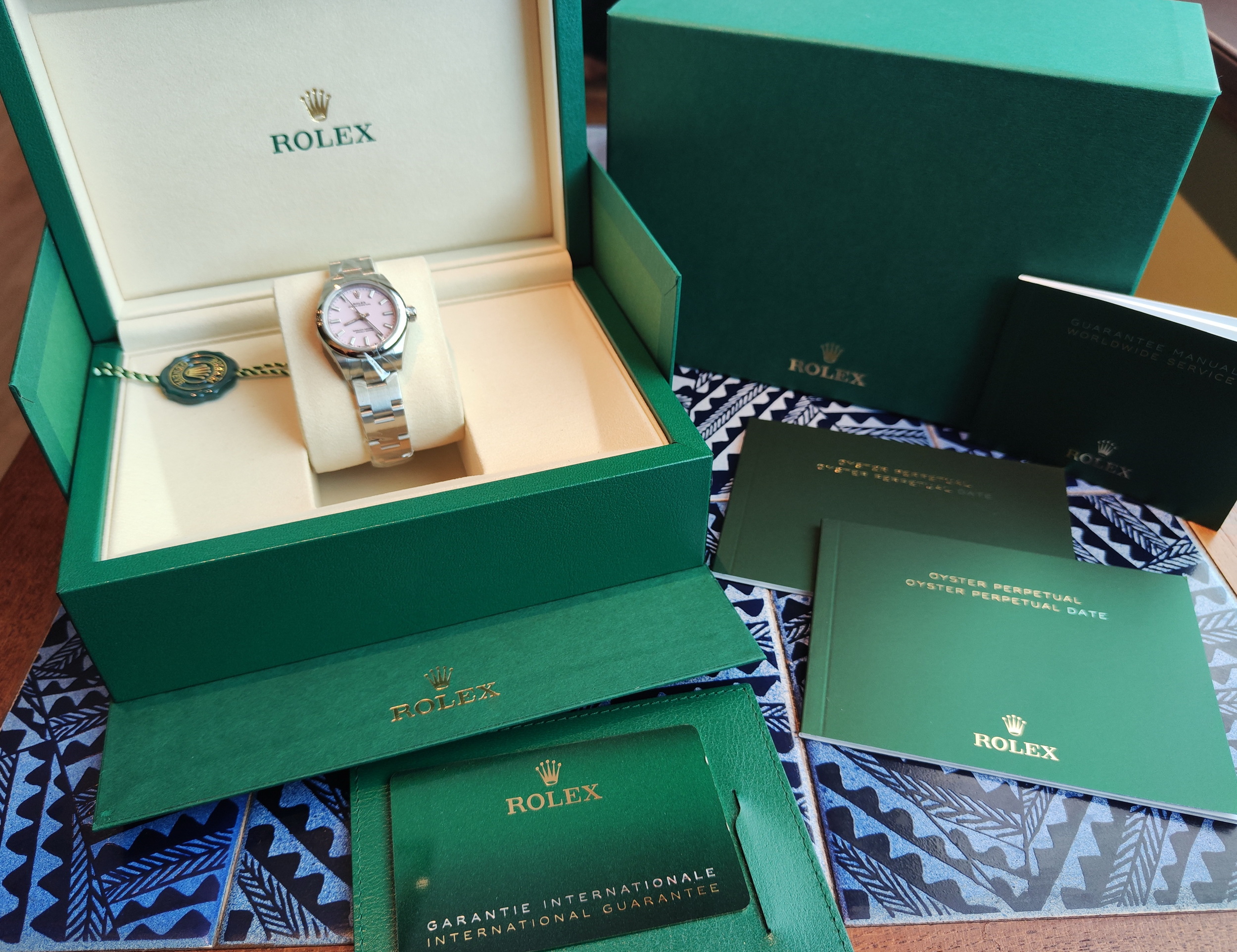 勞力士 全新 276200 糖果粉紅色面盤 錶徑28mm 自動上鍊 粉紅面~原廠盒單 2026 6