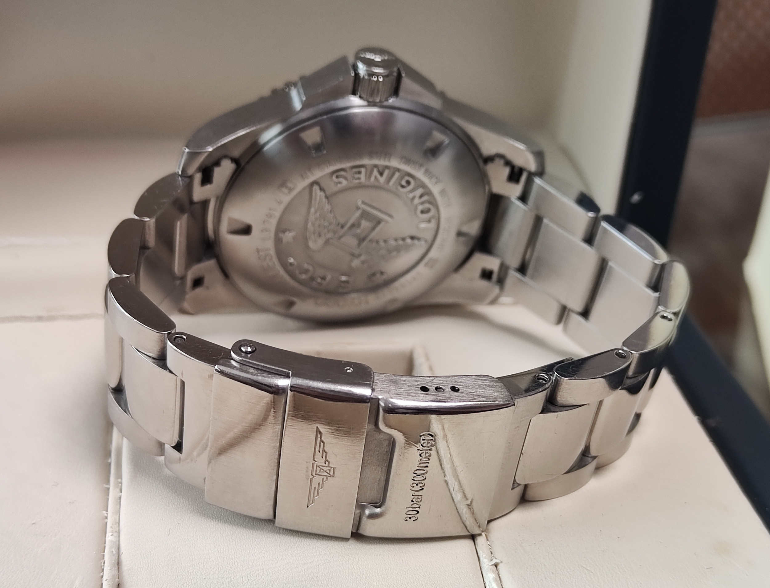 浪琴 深海征服者 大錶徑41mm 黑色陶瓷圈 自動上鍊 浪鬼 黑水鬼~原廠盒單 2018AD 7