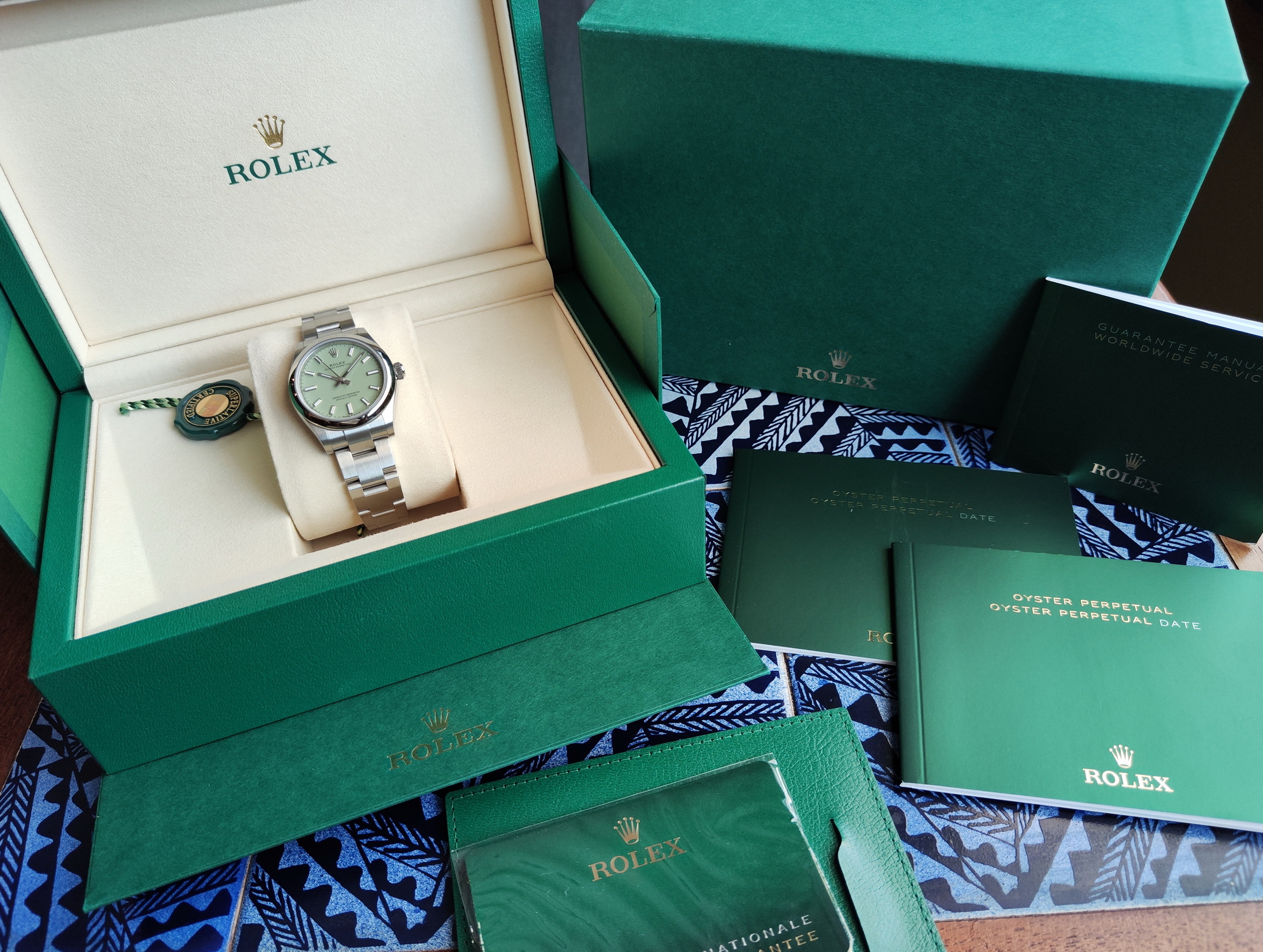 勞力士 全新 277200 開心果綠色面盤 錶徑31mm 自動上鍊 OP 124200可參考~原廠盒單 2026 6