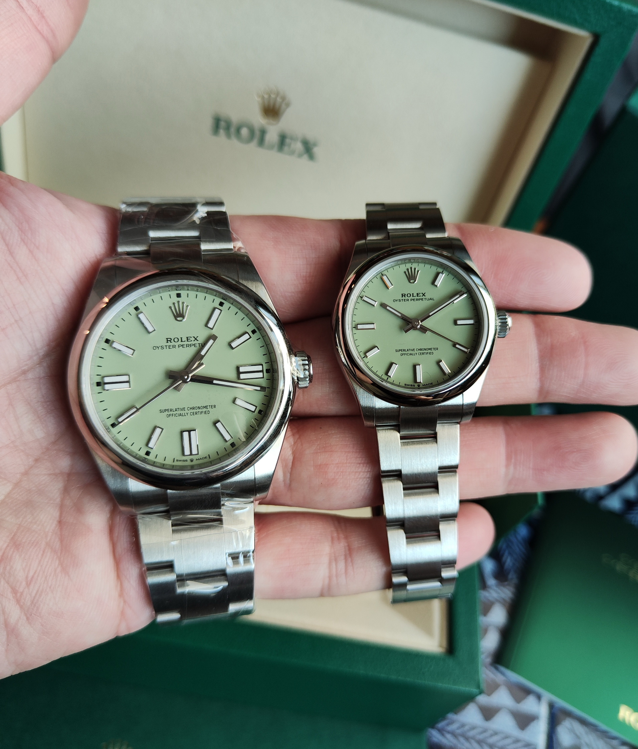 勞力士 全新 277200 開心果綠色面盤 錶徑31mm 自動上鍊 OP 124200可參考~原廠盒單 2026 7