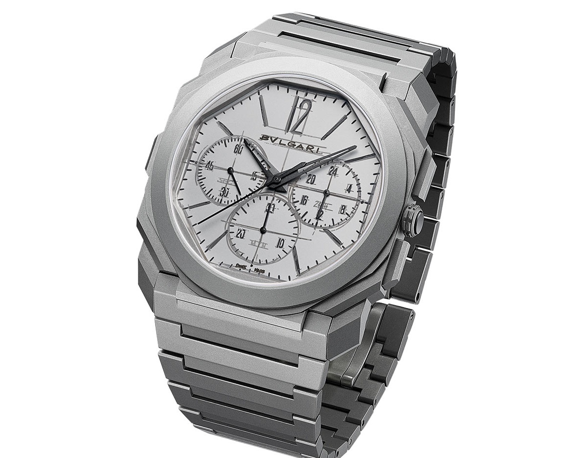 寶格麗 全新Octo Finissimo 10週年紀念款 計時功能 鈦金屬 錶徑40mm 手繪面盤 自動上鍊 全球極限量~原廠盒單 國內AD未拆封 2