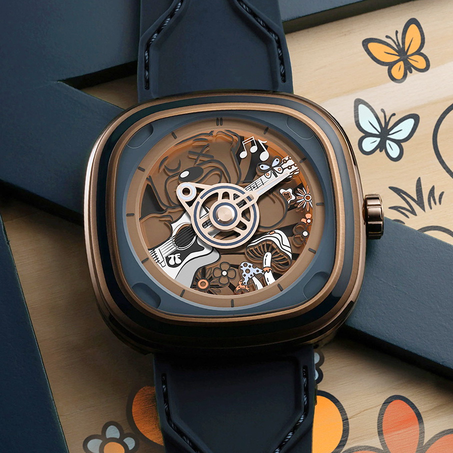 SEVENFRIDAY 全新 T2/08 Riley Music 熊彈吉他 音符面盤 全球限量~原廠盒單 2026AD 7