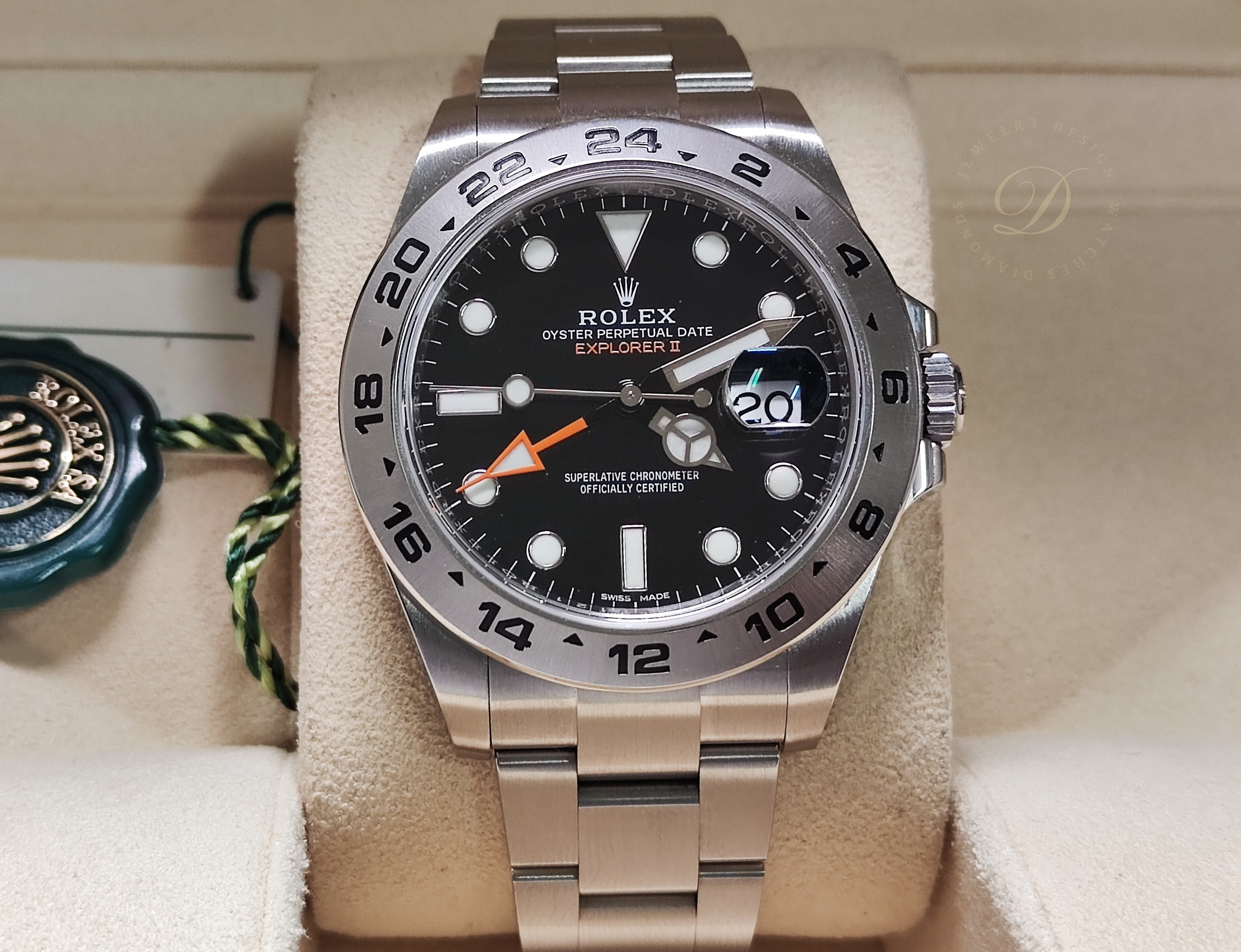 勞力士 216570 黑面 橘針 探險家二型 大錶徑42mm 黑探 GMT 兩地時間 探二~原廠盒單 2020 226570可參考