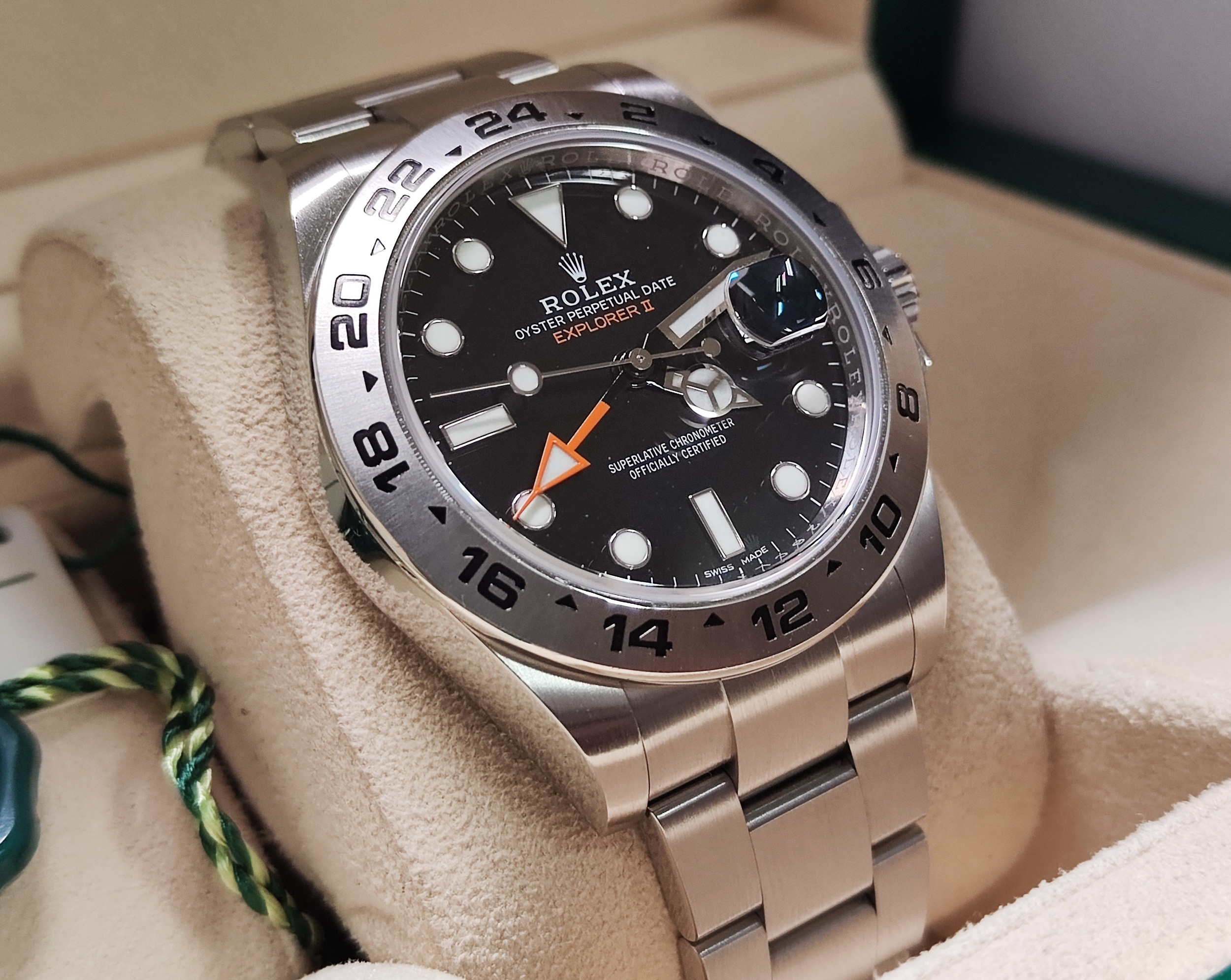 勞力士 216570 黑面 橘針 探險家二型 大錶徑42mm 黑探 GMT 兩地時間 探二~原廠盒單 2020 226570可參考 3