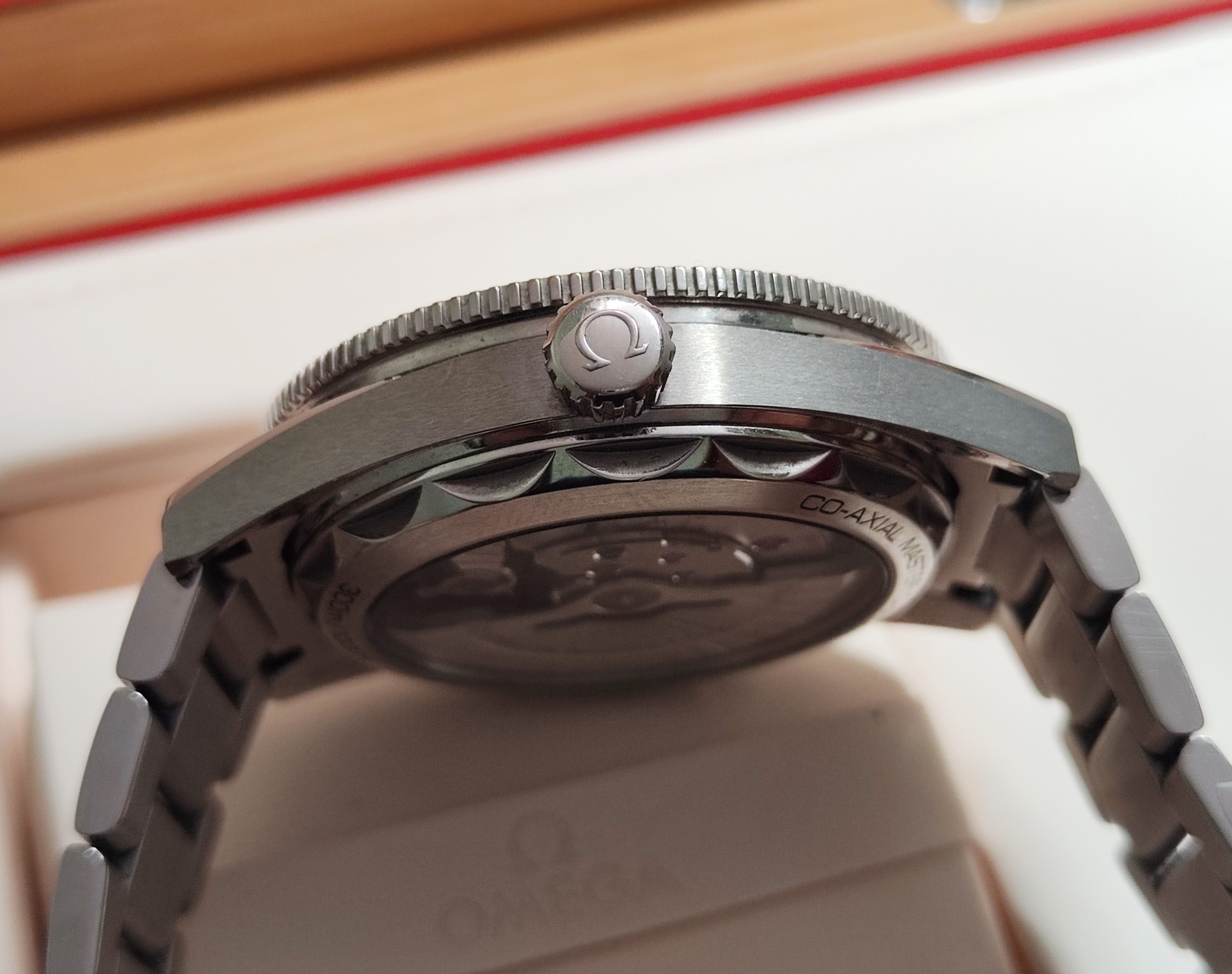 OMEGA 復古海馬 seamaster300 藍色面盤 大錶徑41mm 自動上鍊 高抗磁~原廠盒單 2023AD 4