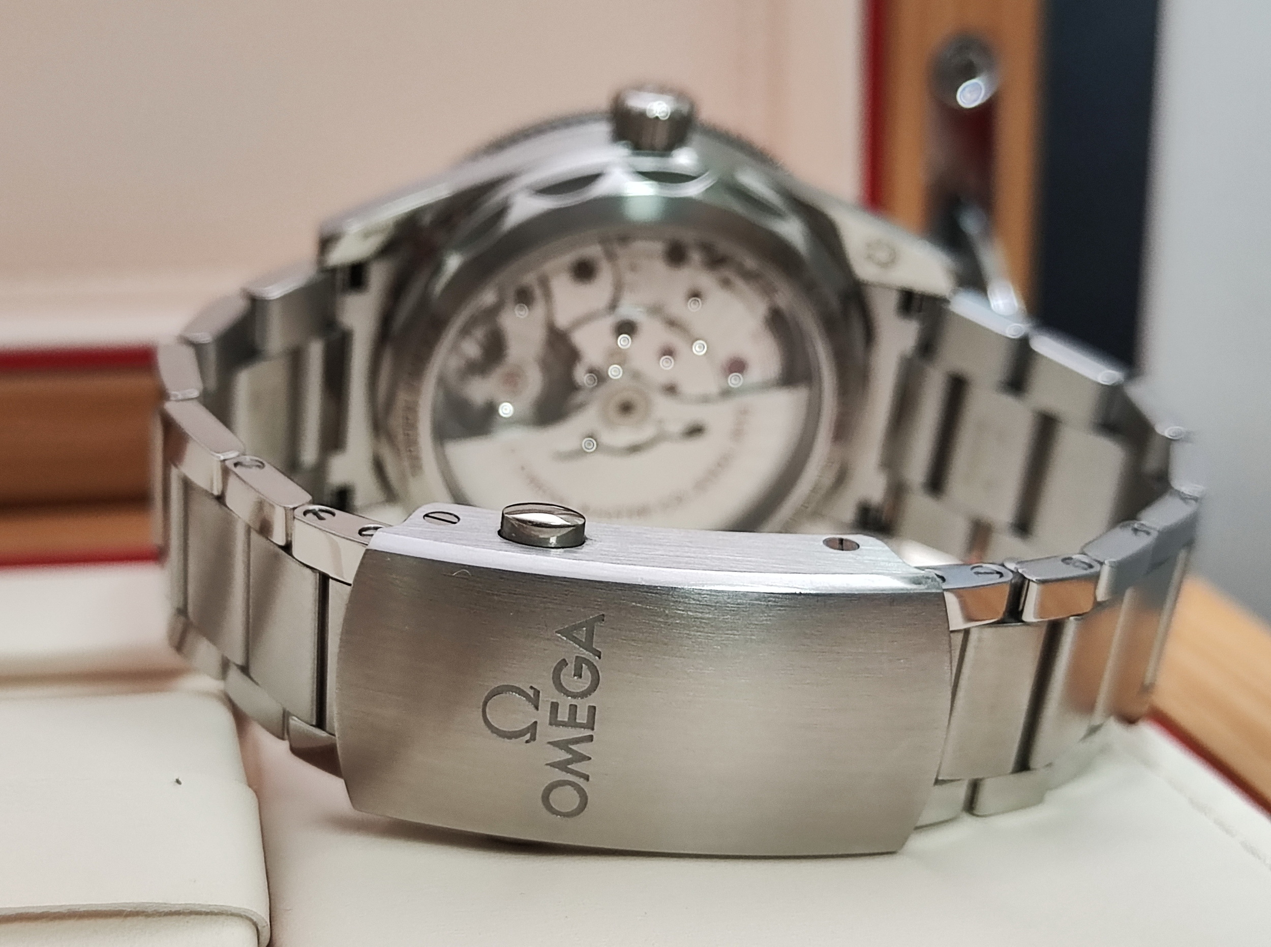 OMEGA 復古海馬 seamaster300 藍色面盤 大錶徑41mm 自動上鍊 高抗磁~原廠盒單 2023AD 9