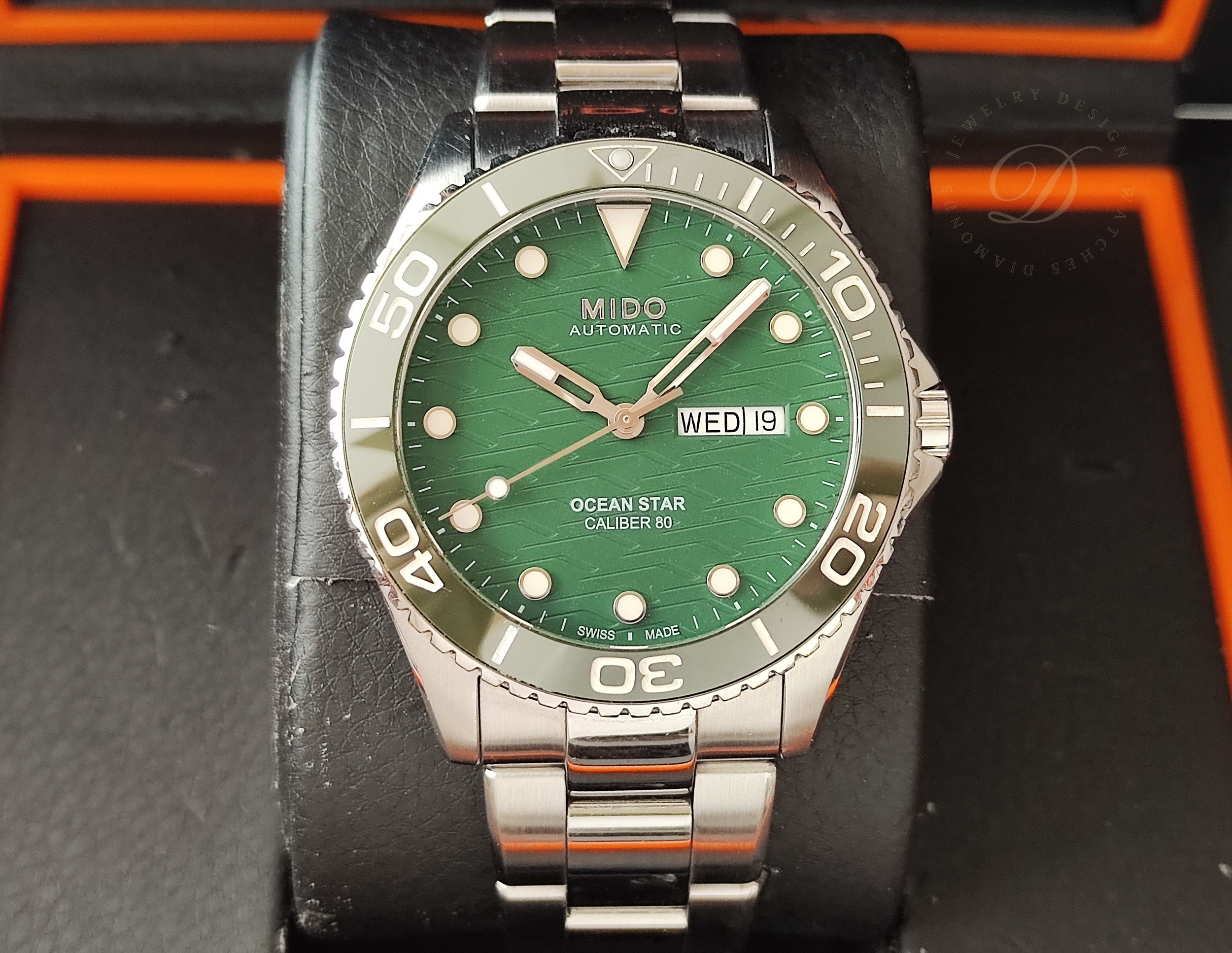 美度 MIDO 海洋之星 綠色面盤 大錶徑42.5mm 自動上鍊 綠水鬼 陶瓷圈~原廠盒單