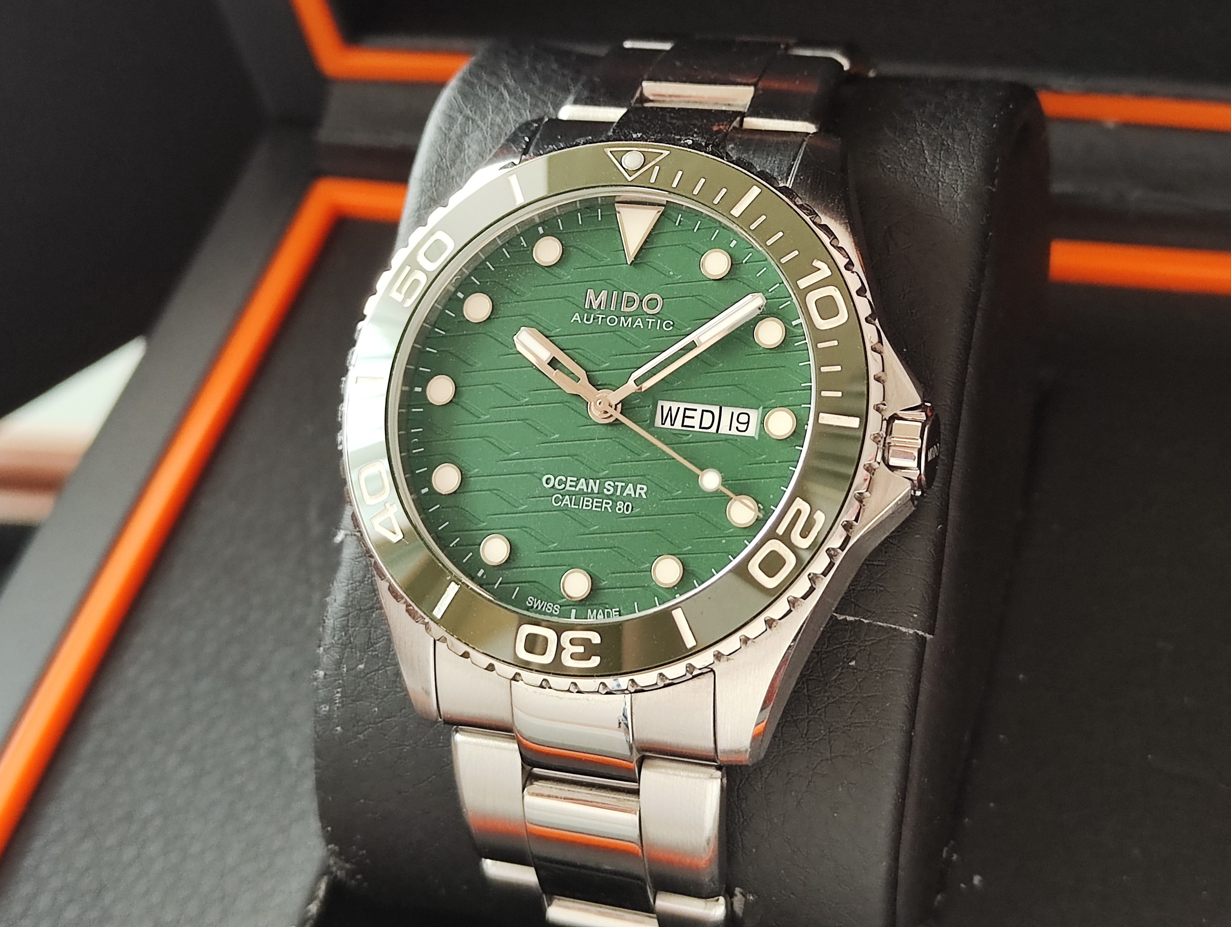 美度 MIDO 海洋之星 綠色面盤 大錶徑42.5mm 自動上鍊 綠水鬼 陶瓷圈~原廠盒單 2