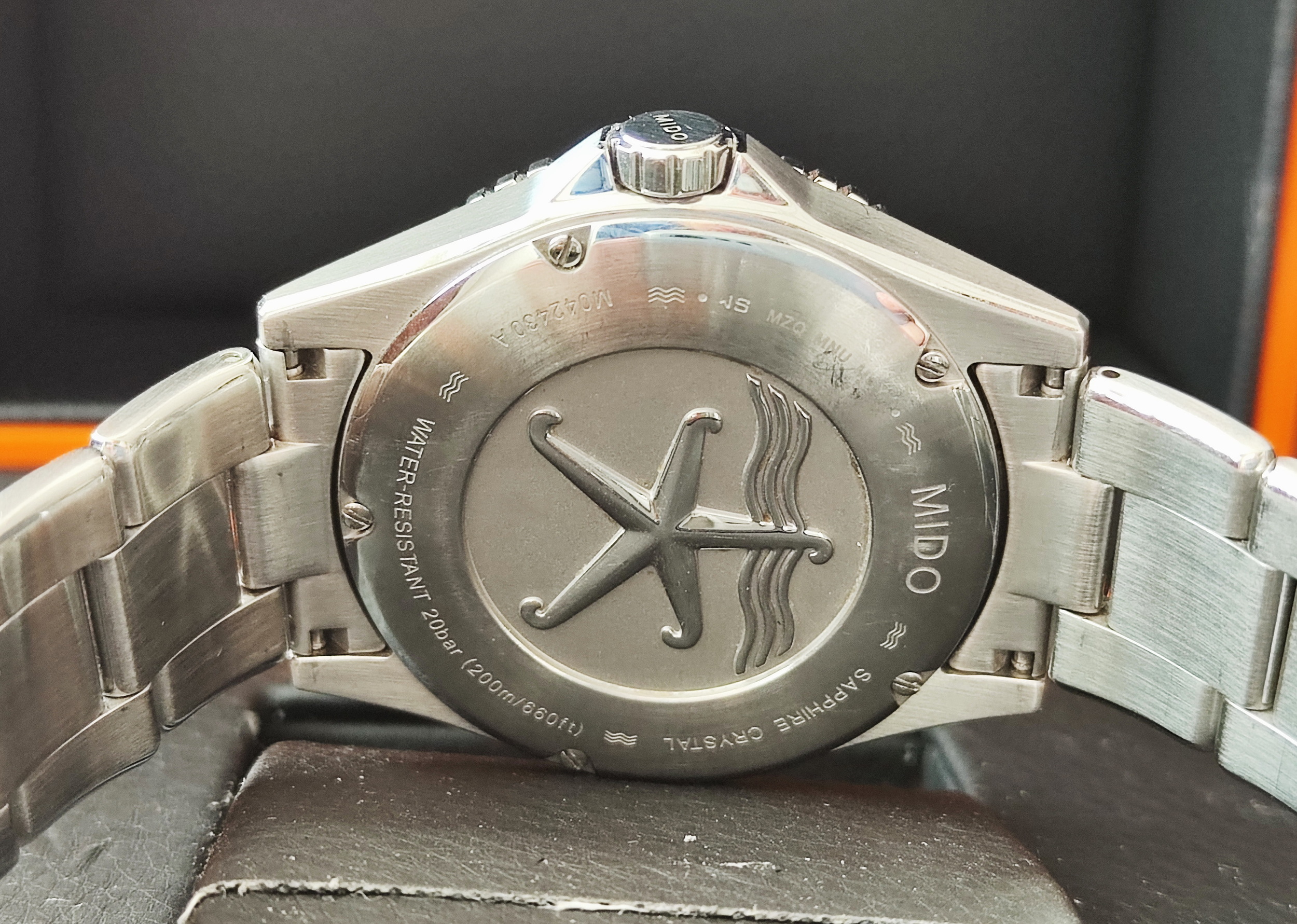 美度 MIDO 海洋之星 綠色面盤 大錶徑42.5mm 自動上鍊 綠水鬼 陶瓷圈~原廠盒單 5