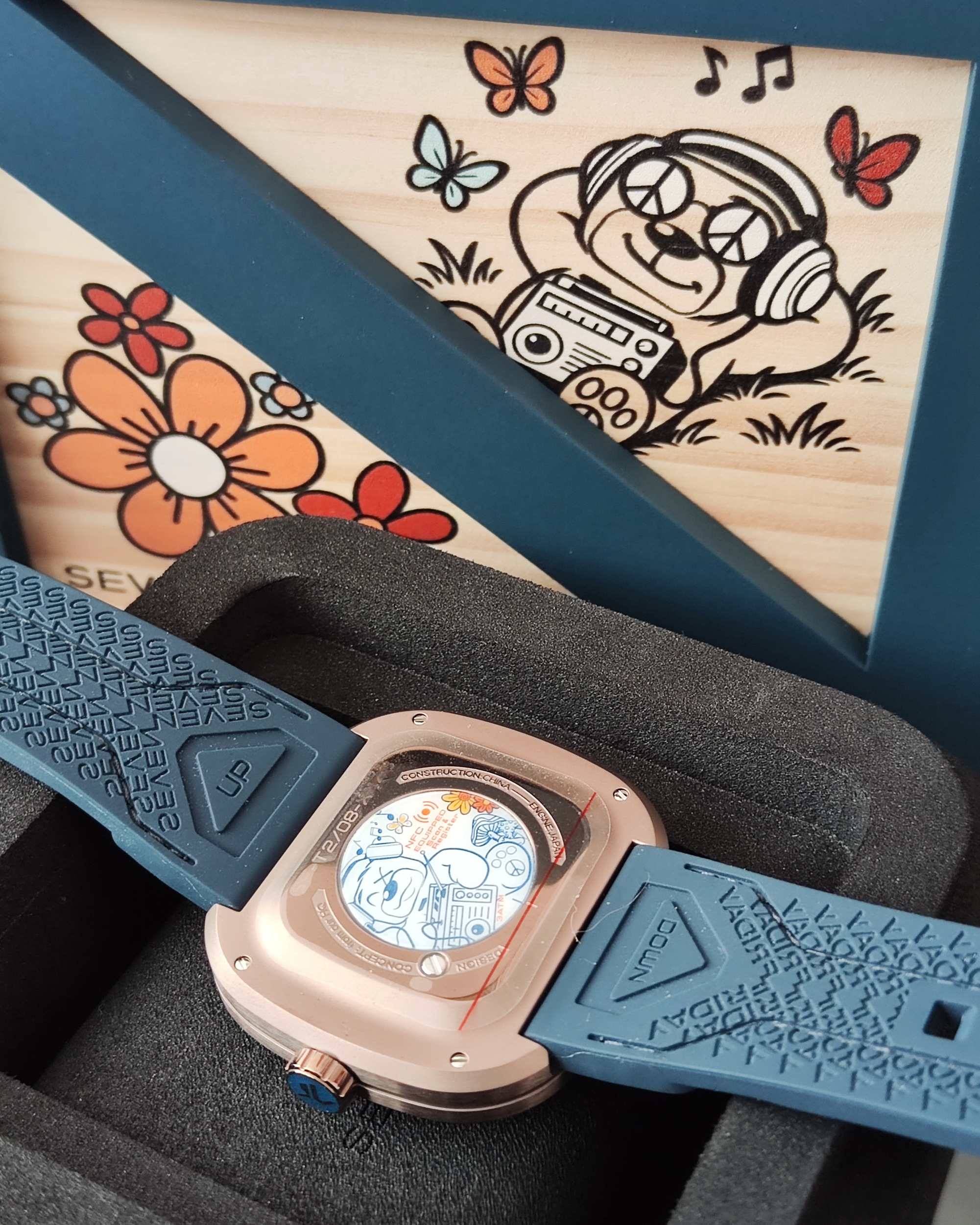 SEVENFRIDAY 全新 T2/08 Riley Music 熊彈吉他 音符面盤 全球限量~原廠盒單 2026AD 4