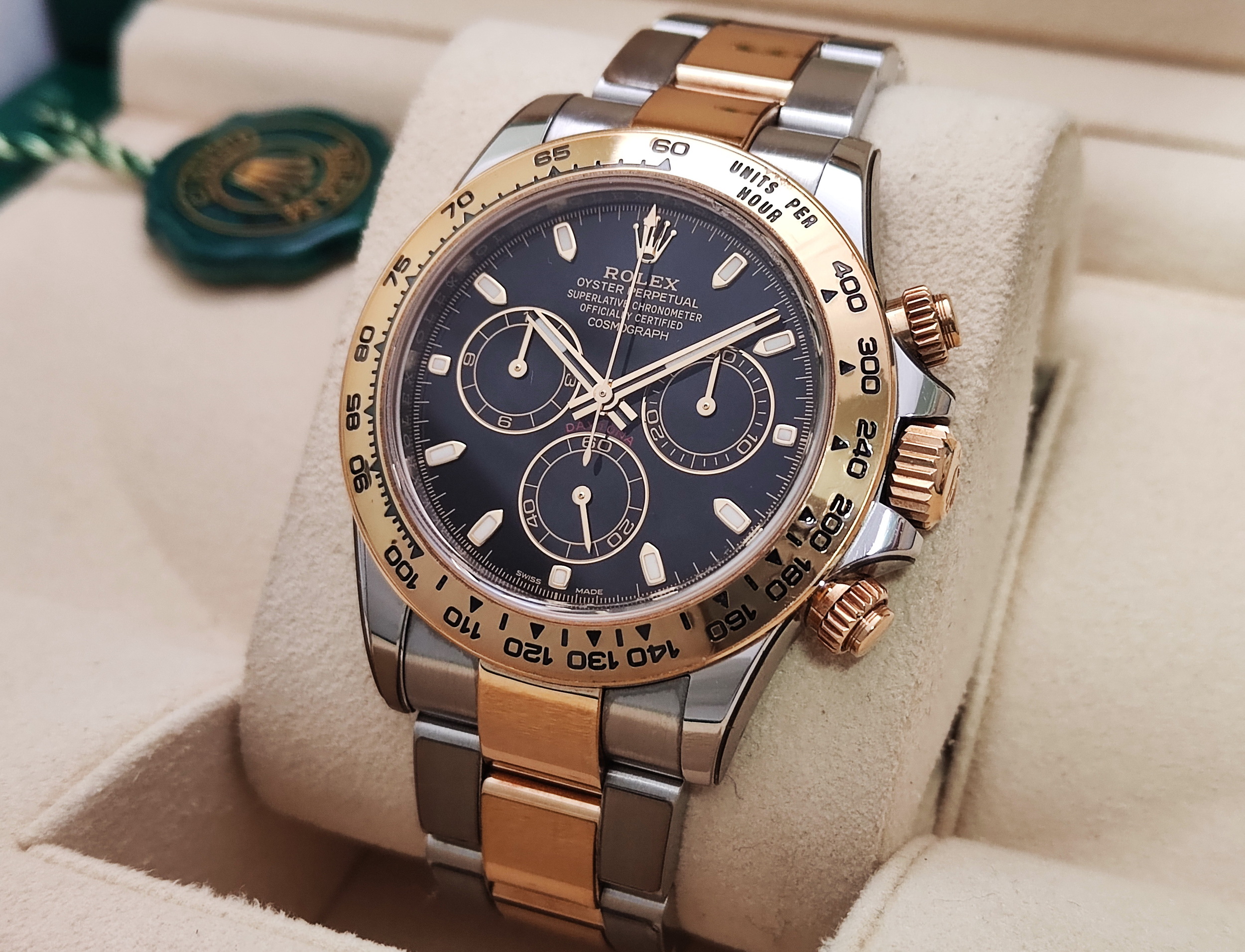 勞力士 116503 半金黑 迪通納 錶徑40mm 計時功能 DAYTONA 自動上鍊~原廠盒單 2020 2